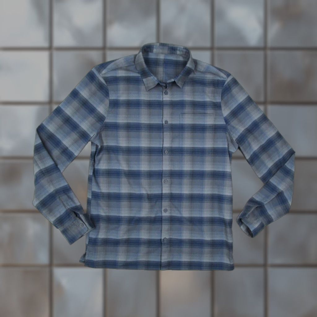Lululemon Lululemon Shirt Men M Blue Peak Flannel Button Up Long Sleeve Workwear Hike Check 100% Polyester Size US M / EU 48-50 / 2 - 1 Thumbnail