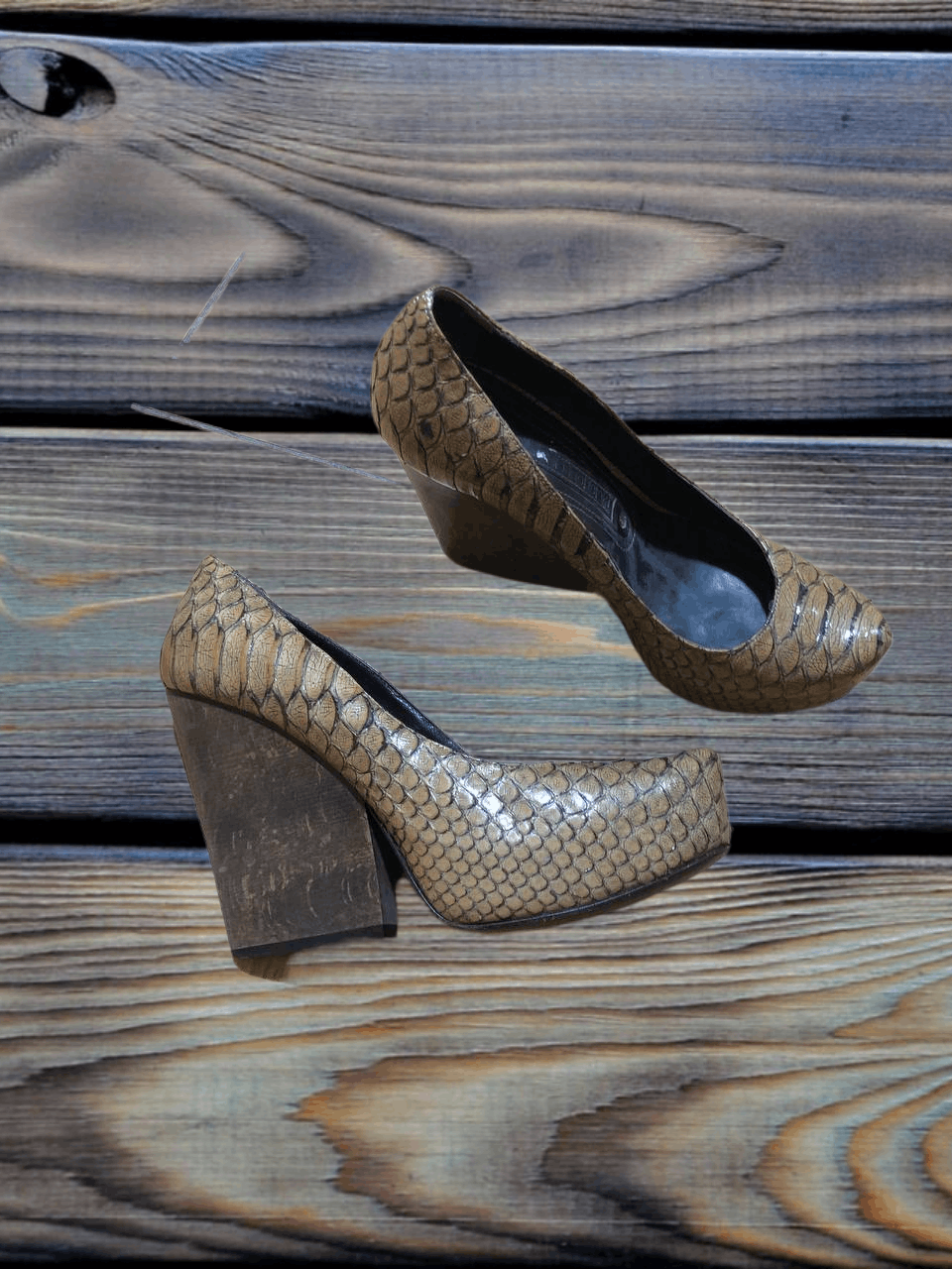 Vintage Vintage Gianmarco Lorenzi Heels Leather Brown Size US 7.5 / IT 37.5 - 1 Thumbnail