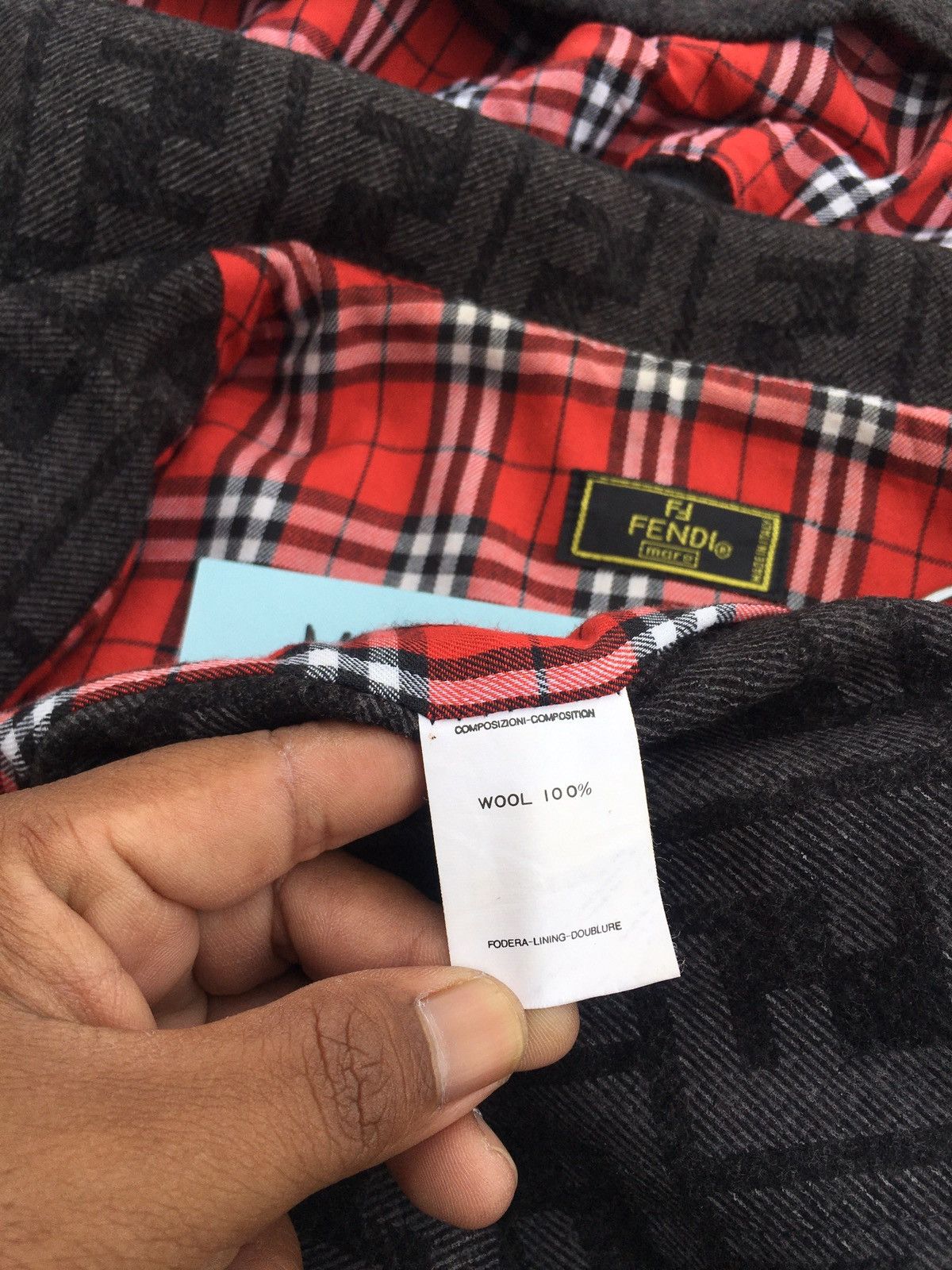 Fendi Rare Vintage FENDI Monogram Hooded Wool Coat/ Jacket Size US S / EU 44-46 / 1 - 18 Thumbnail