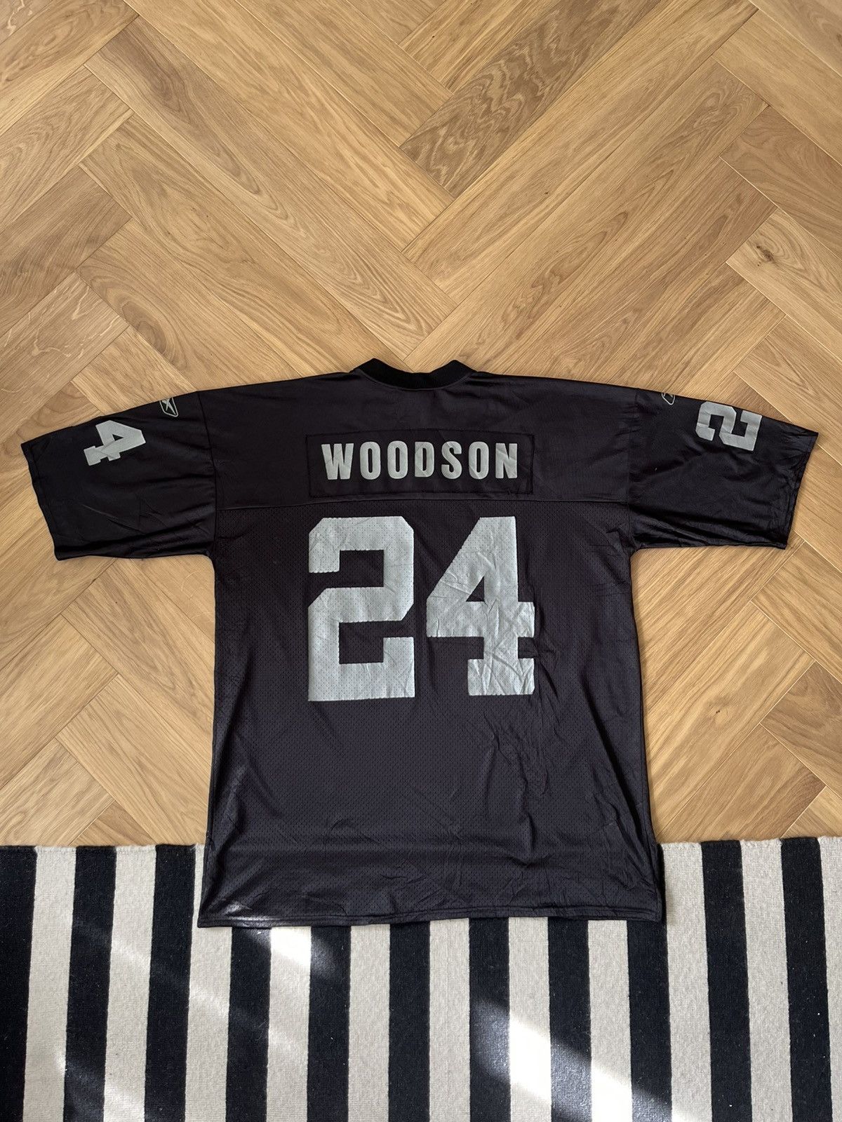 Reebok Vintage Los Angeles Raiders #24 Charles Woodson Reebok NFL Size US XXL / EU 58 / 5 - 7 Thumbnail