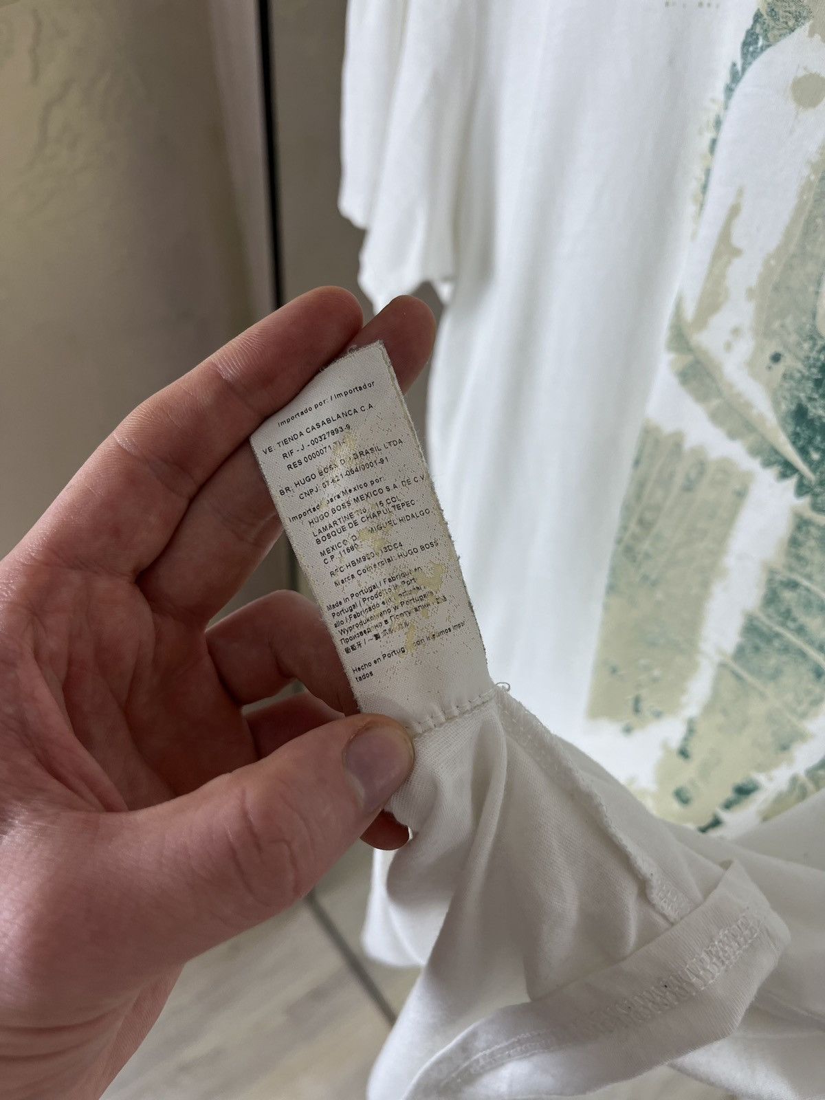 Hugo Boss BOSS Hugo Boss Slim Fit Abstract Graphic Tee White Size US XXL / EU 58 / 5 - 6 Thumbnail
