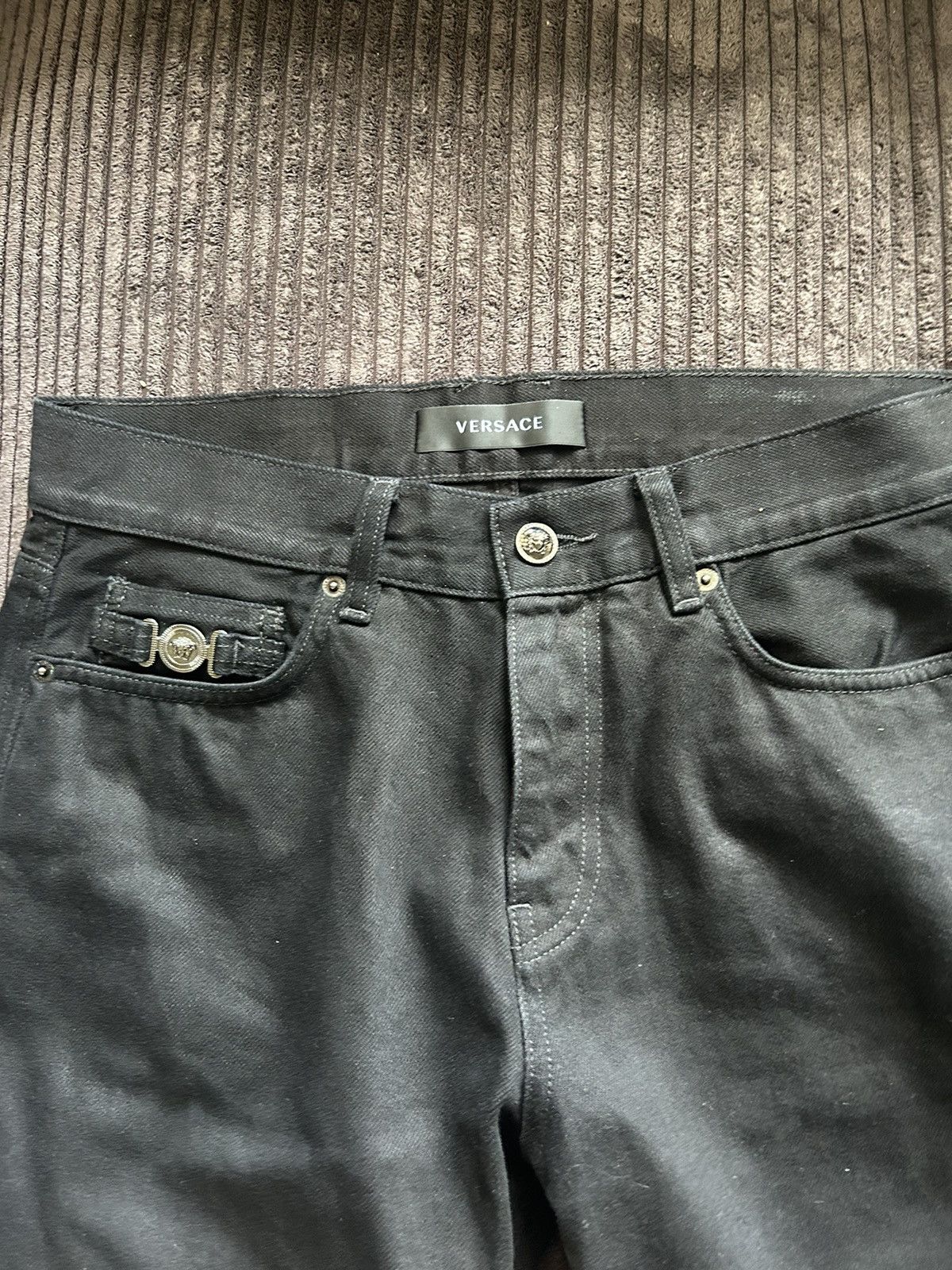 Versace Black Versace Medusa Jeans Size US 29 - 2 Thumbnail