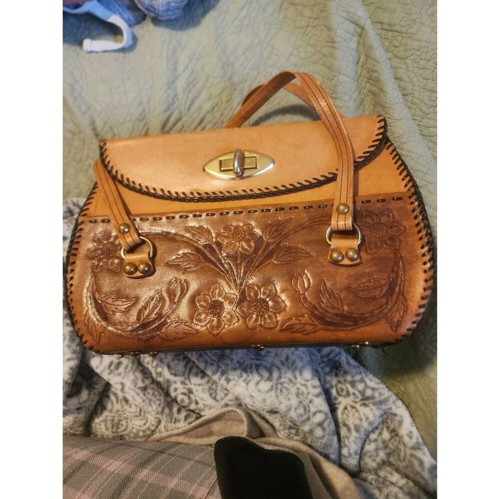 Other Vintage tooled Leather Hand Bag Size ONE SIZE - 5 Thumbnail