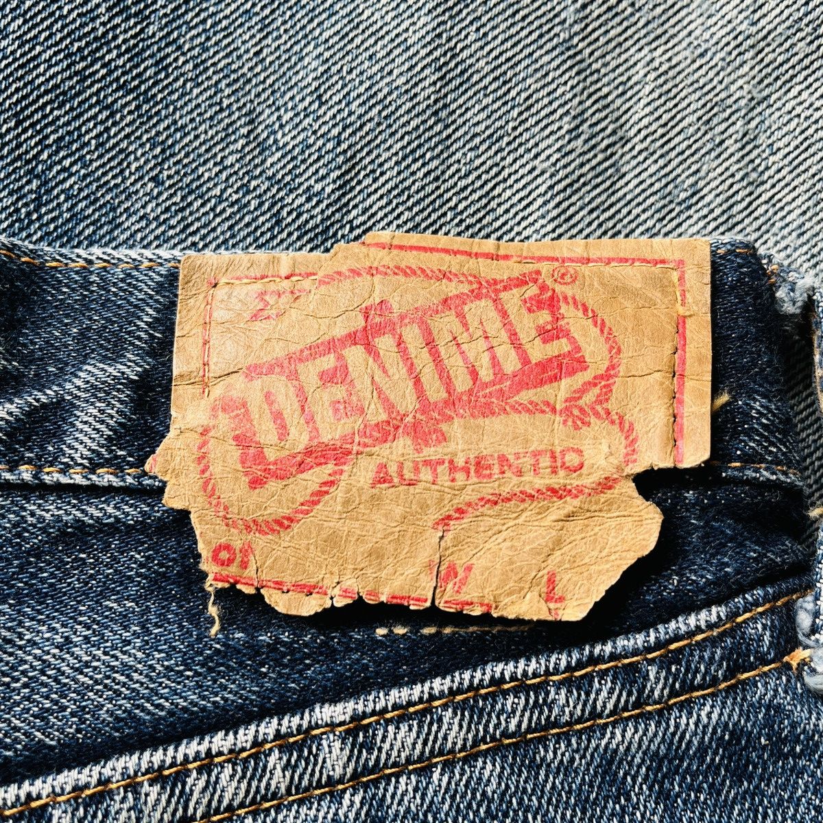 Denime Vintage DENIME Redline Selvedge Distressed Jeans Size 32 Size US 32 / EU 48 - 17 Thumbnail