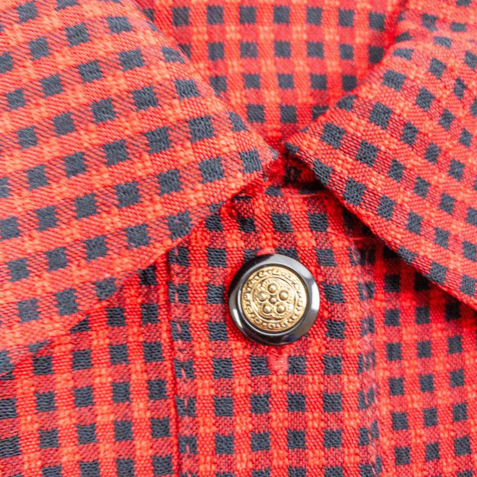 Other Coco Blanco Vintage Red & Black Checkered Shirt Womens 8 Size M / US 6-8 / IT 42-44 - 4 Thumbnail
