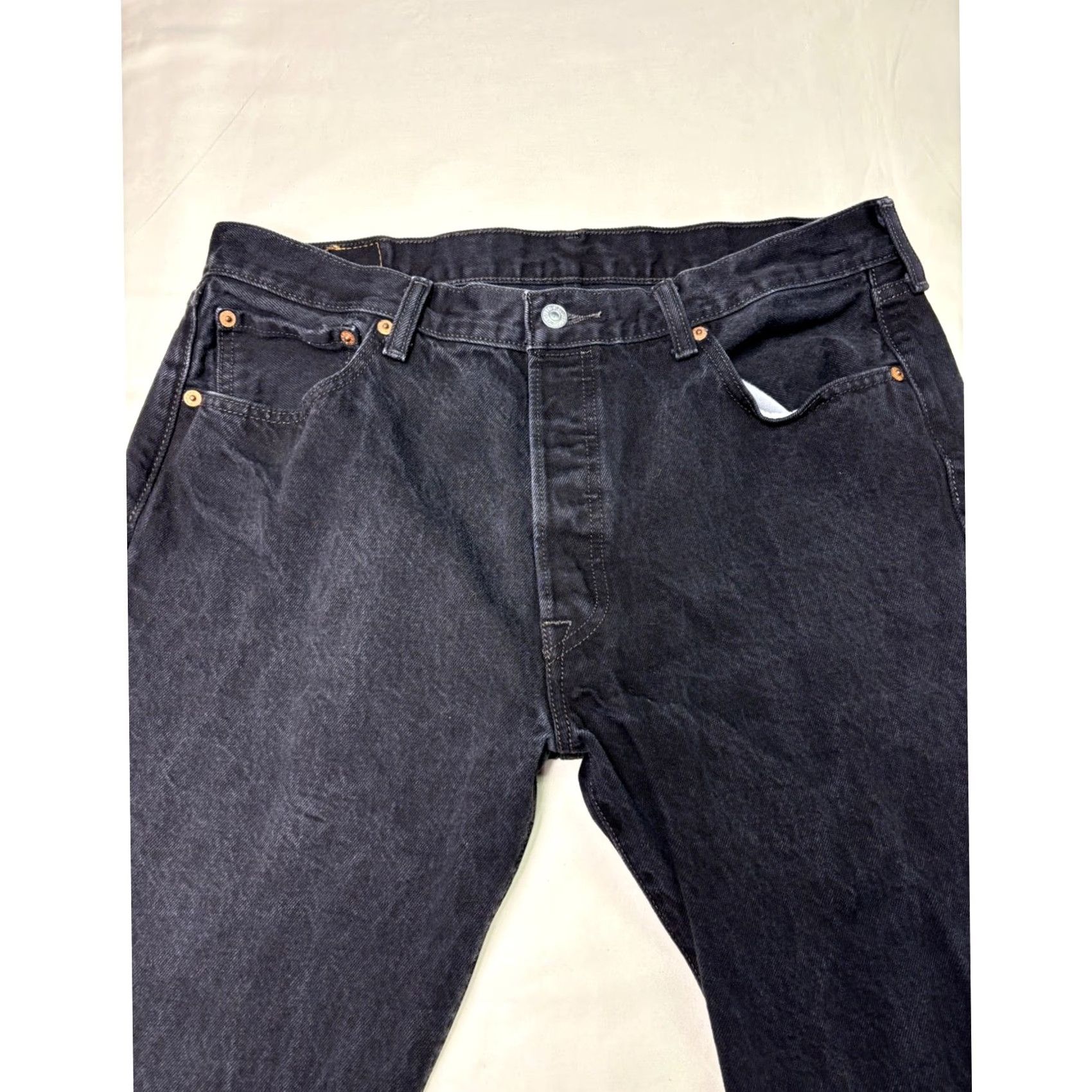 CO Levi Strauss & Co 501 Black Wash Denim Jeans Mens W36 L32 Button Fly Straight Classic Fit 90s Streetwear Denim Pants Size US 36 / EU 52 - 2 Thumbnail