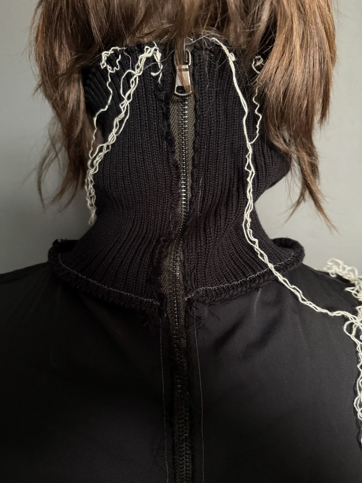 Handmade T-shirt with an avant-garde collar Size US M / EU 48-50 / 2 - 4 Thumbnail