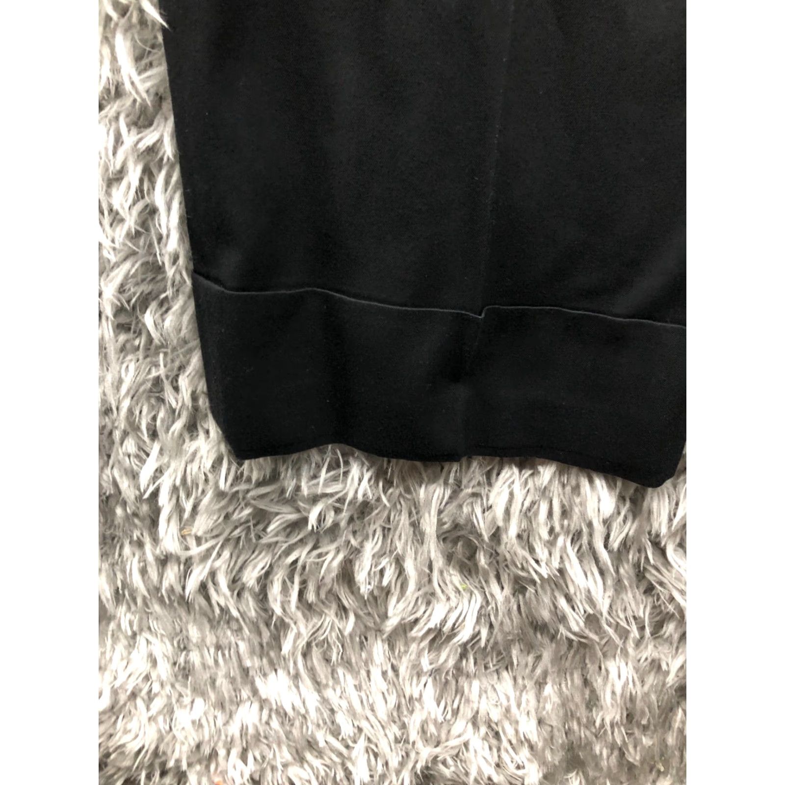 H&M Loft Black Slack Trouser Pants Womens Size 6 Mid Rise Knit Polyester Straight Front Casual Formal Size 28" / US 6 / IT 42 - 7 Thumbnail