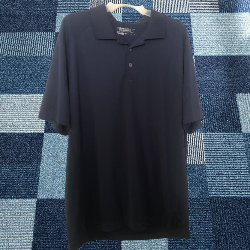Nike Nike Golf Polo Shirt Men's XL Blue Short Sleeve Dri-Fit Performance Knit Breathable Casual Activewear Size US XL / EU 56 / 4 - 1 Thumbnail