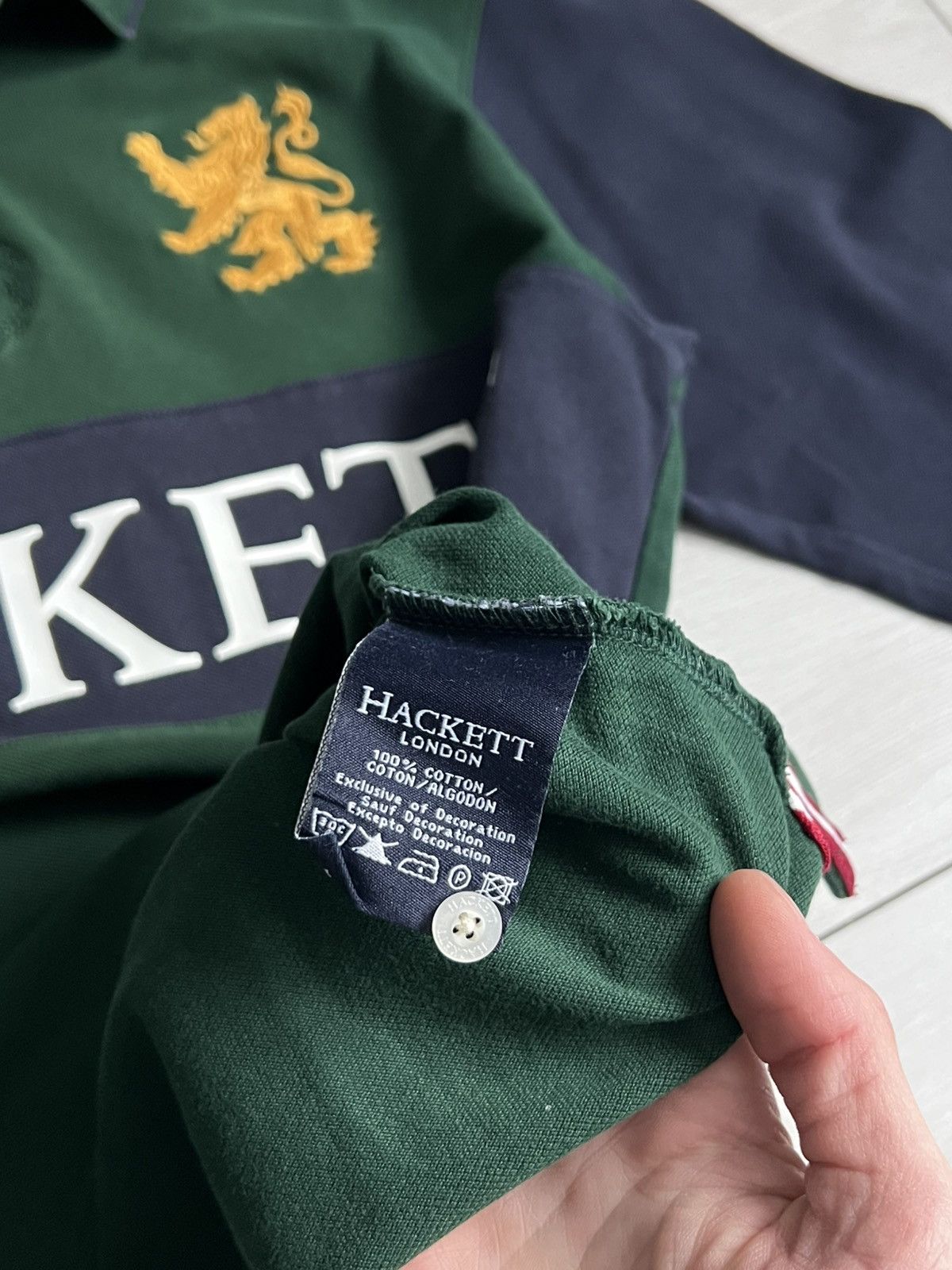 Hackett Hackett Polo Longsleeve Rugby Shirt Size US L / EU 52-54 / 3 - 13 Thumbnail