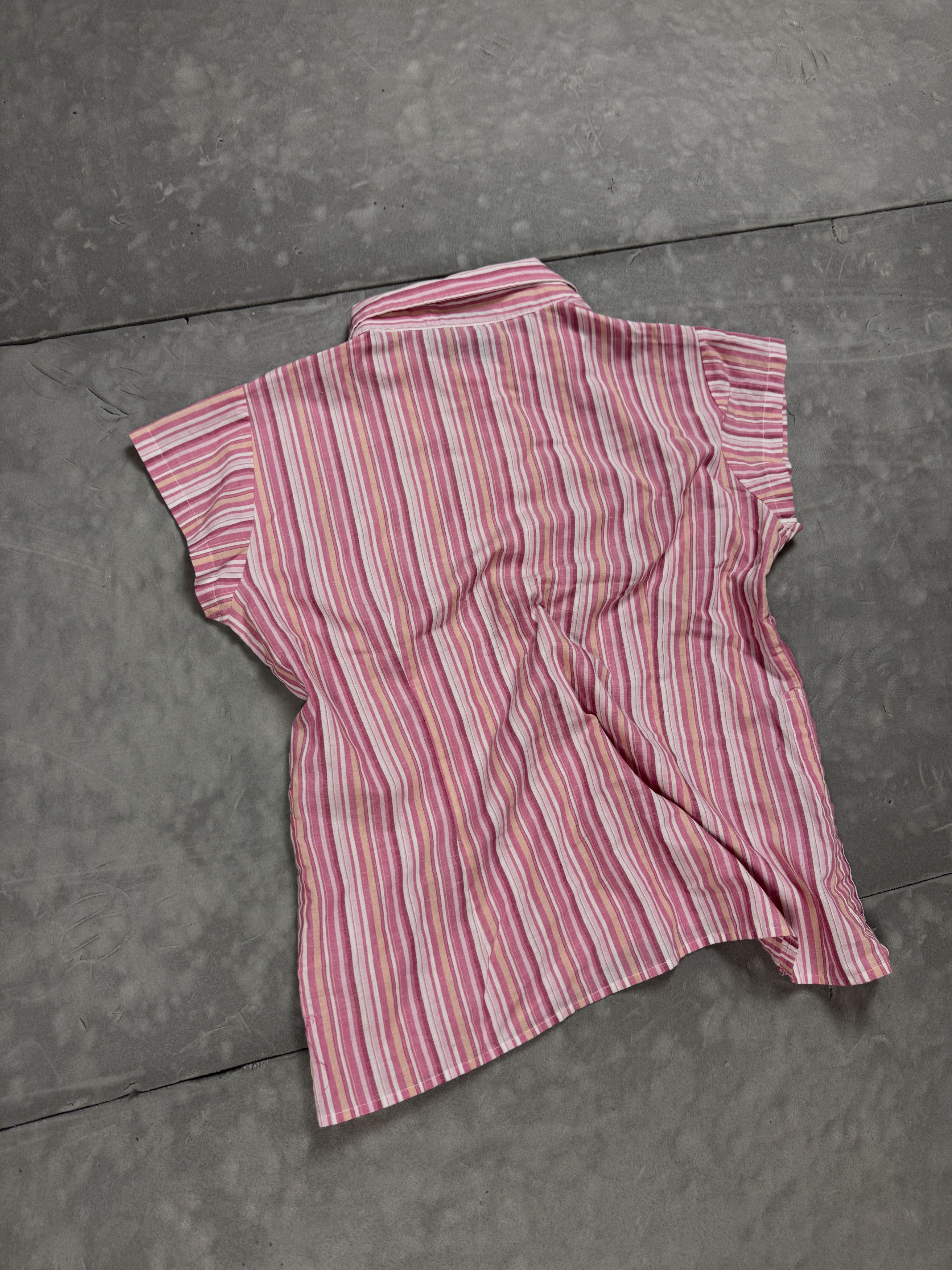 Vintage Vintage y2k striped pink shirt formal coquette retro Size S / US 4 / IT 40 - 11 Thumbnail