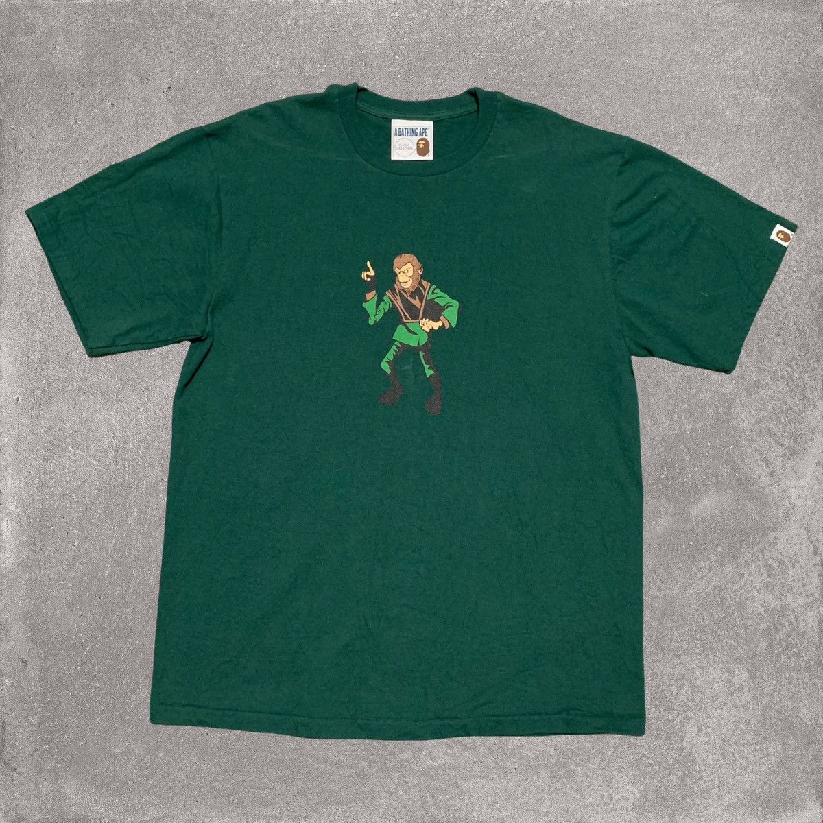 Bape Bape XL Busy Works Bathing Ape Graphic Green Tee Size US XL / EU 56 / 4 - 2 Thumbnail