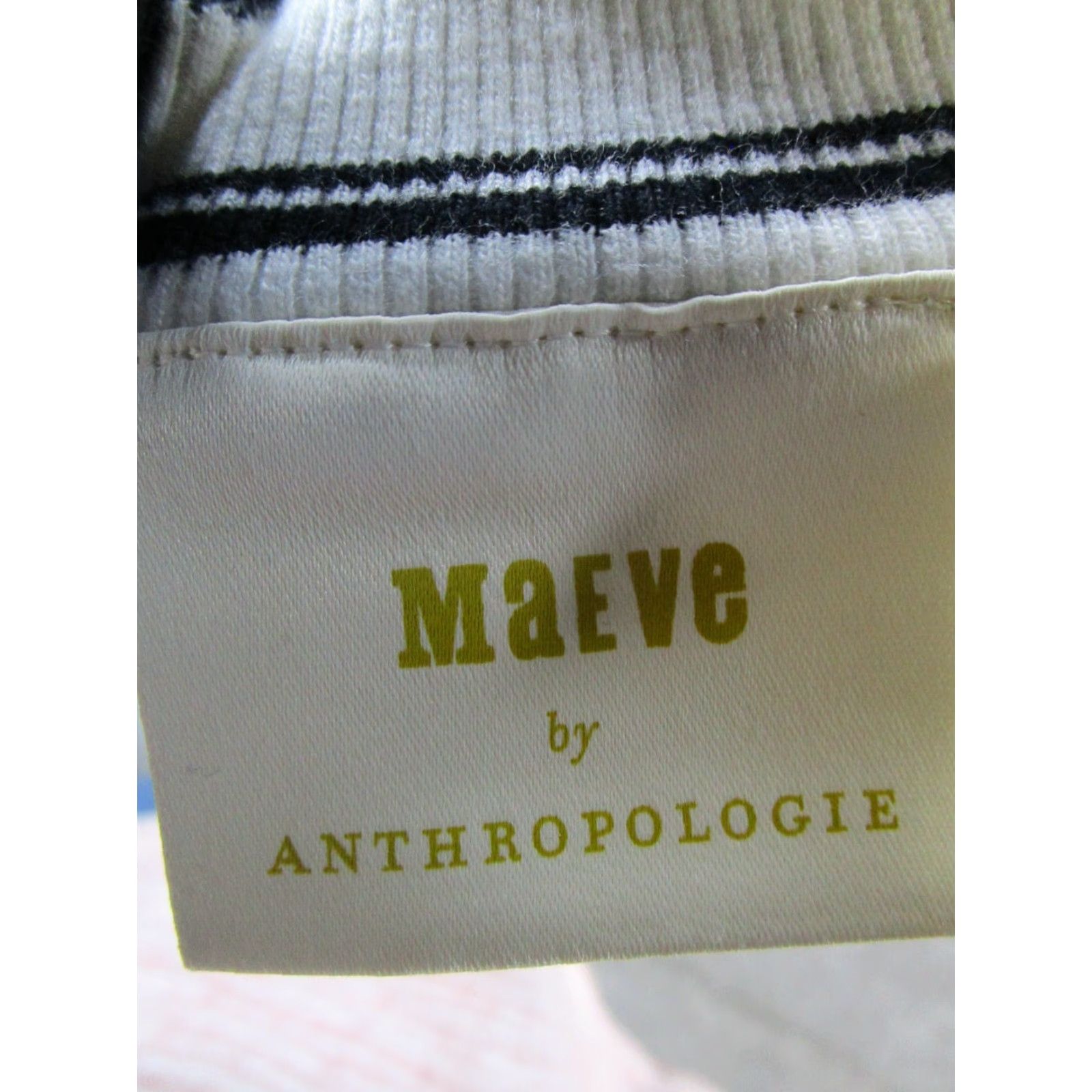 Vintage Maeve Shirt Womens XL White Brown Cotton Knit Pullover Blouse Size XL / US 12-14 / IT 48-50 - 3 Thumbnail