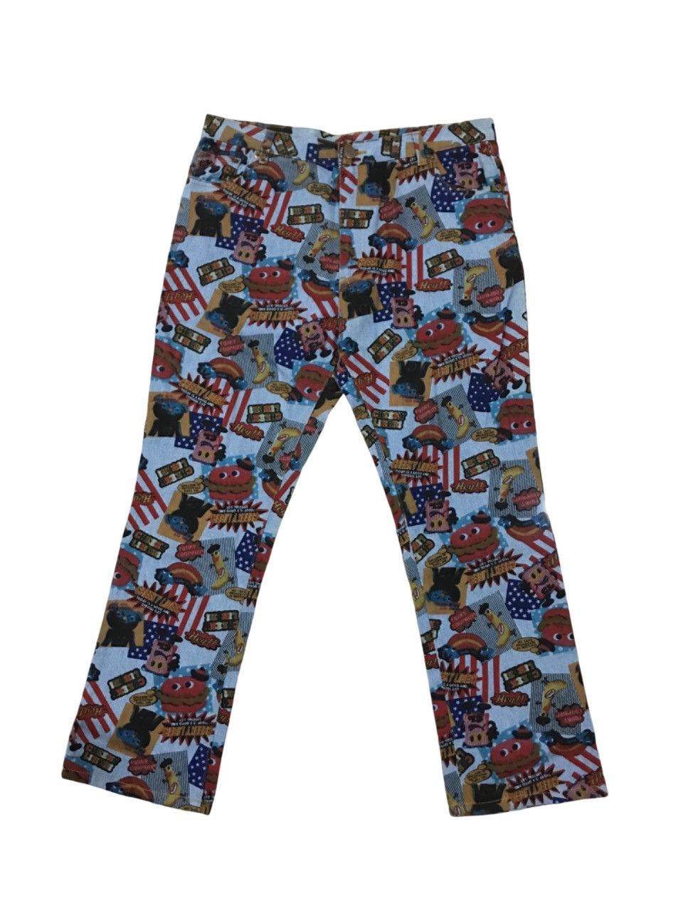 Hysteric Glamour Cheeky Liberi Allover Printed Denim Pants