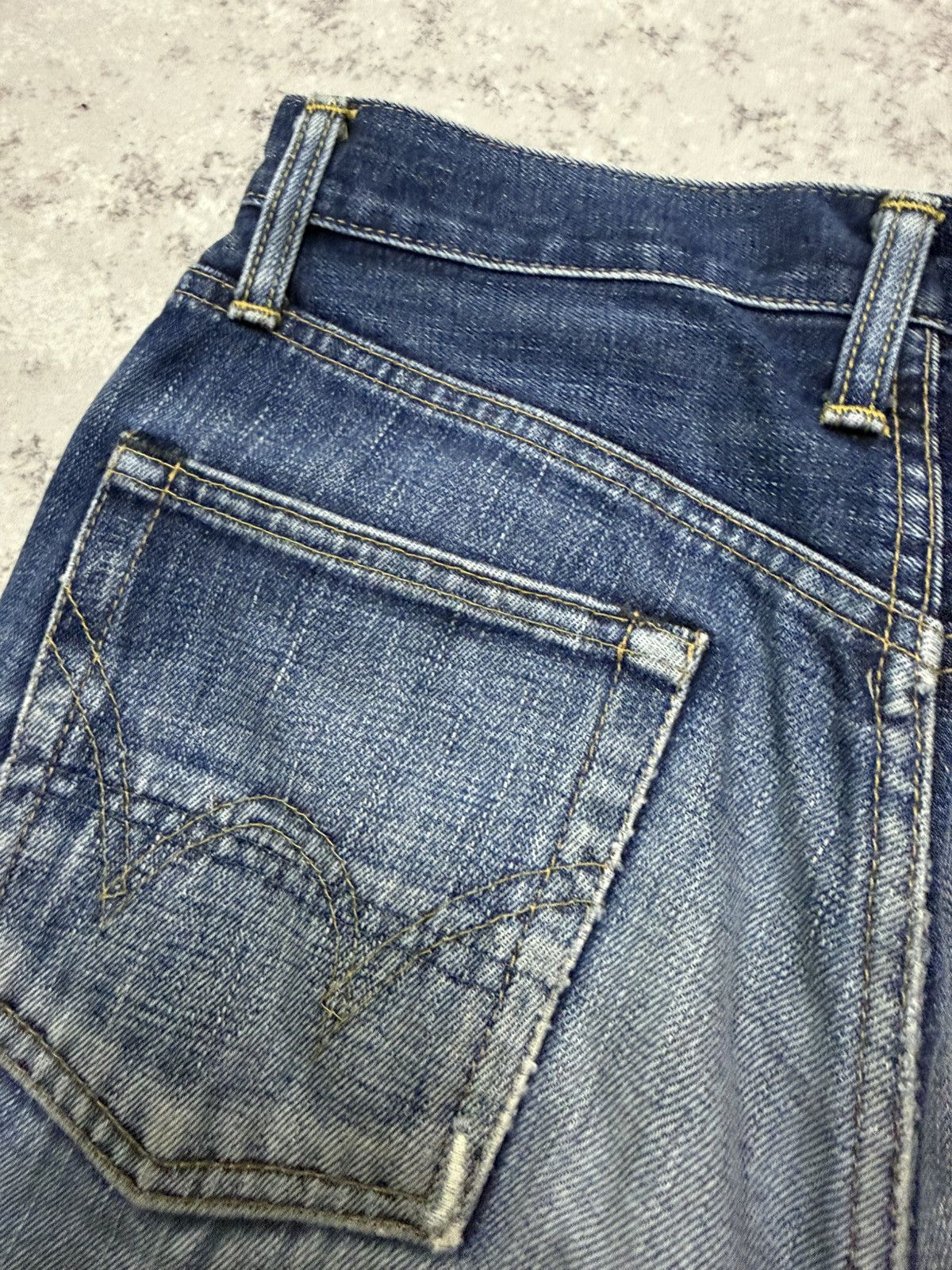 Edwin Vintage Edwin 505XX Orange Tag Cropped Cut Distressed Denim Size US 28 / EU 44 - 10 Thumbnail