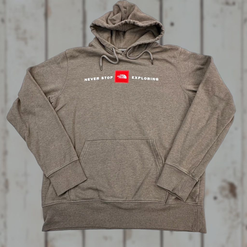 The North Face The North Face Box Logo Mens Medium Hoodie Never Stop Exploring Gray Pullover Size US M / EU 48-50 / 2 - 1 Thumbnail