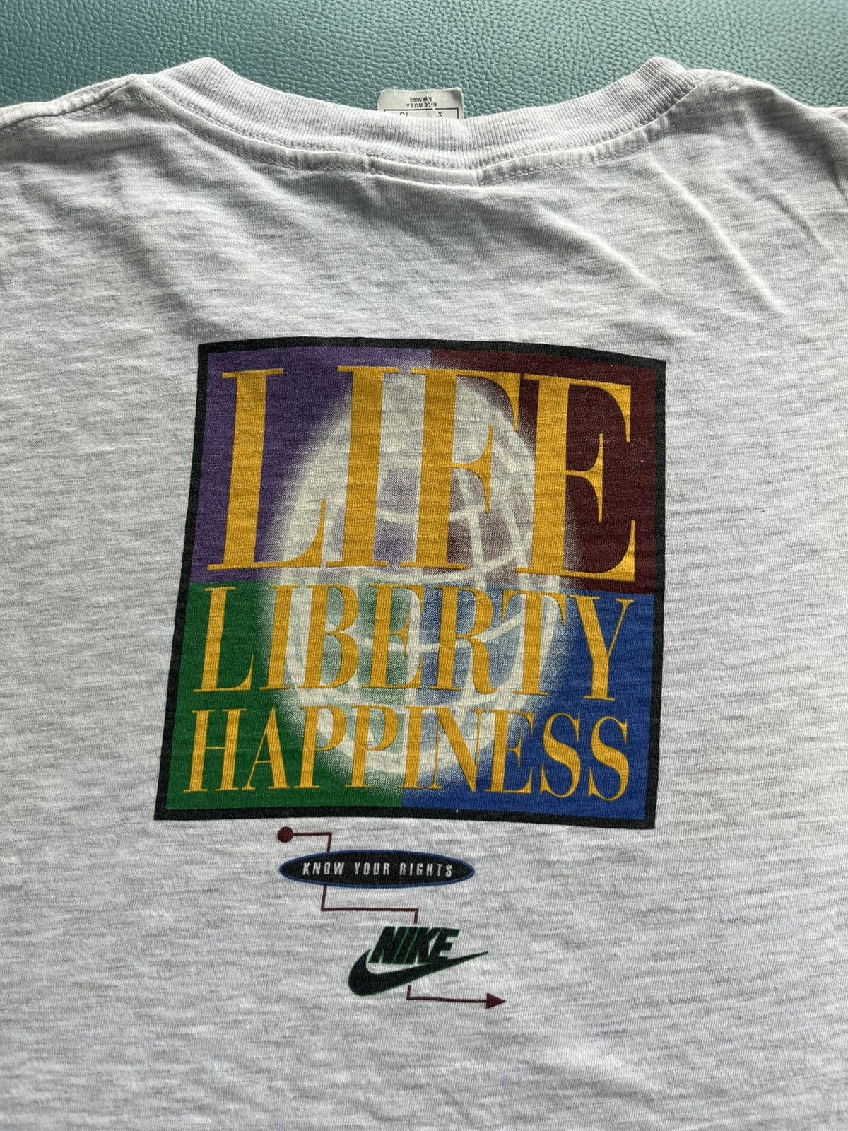Nike × Vintage Vintage NIKE Life Liberty Happiness 90’s Tshirt Size US XL / EU 56 / 4 - 9 Thumbnail