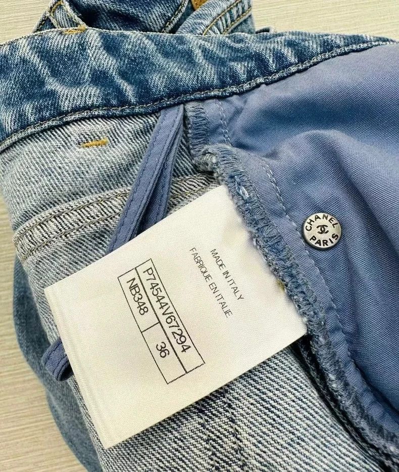 Chanel Chanel 23B three-dimensional cut wide-leg jeans Size 24" / US 00 / IT 34 - 5 Thumbnail