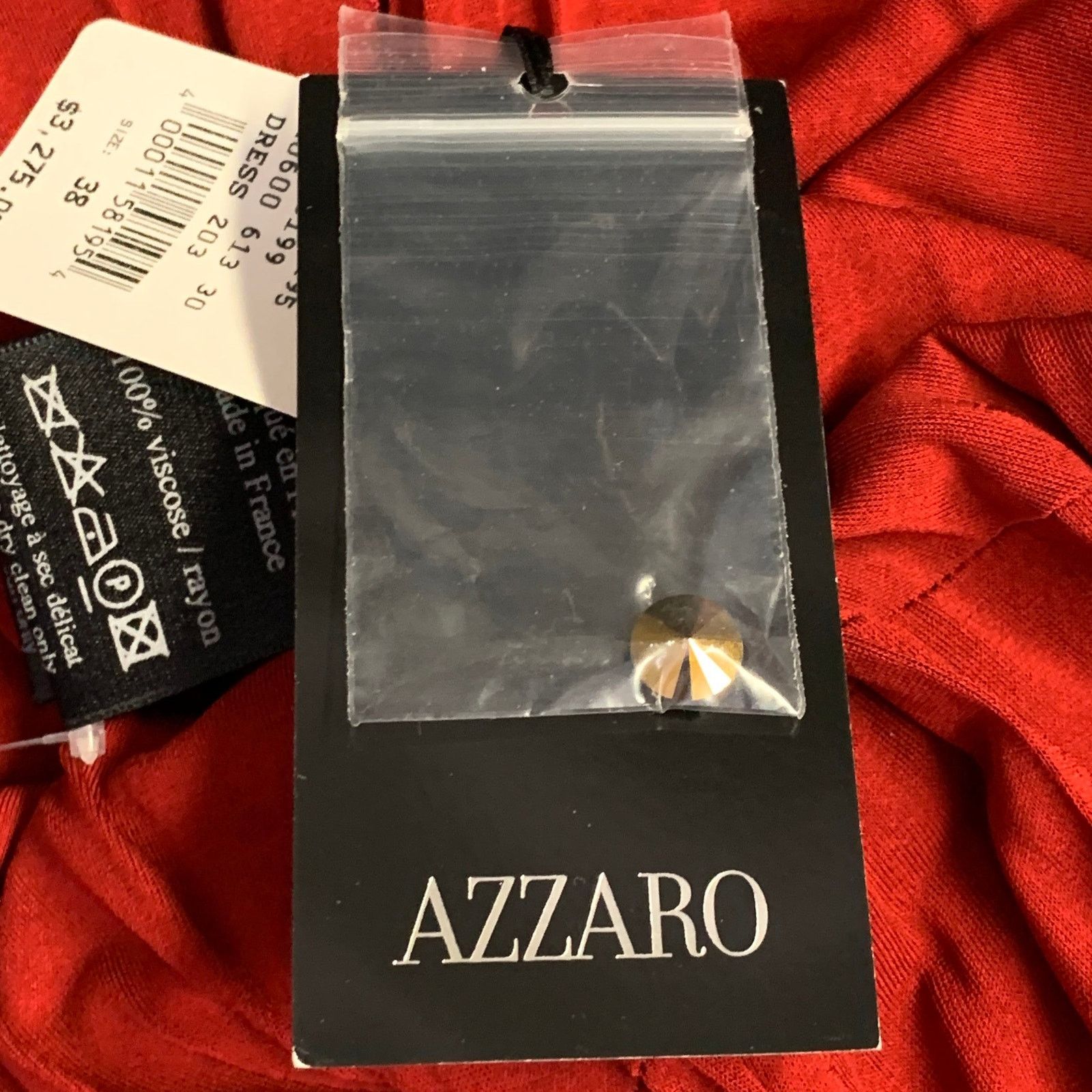 Azzaro AZZARO PARIS Woven Red Knee Length Cocktail Dress Size S / US 4 / IT 40 - 6 Thumbnail