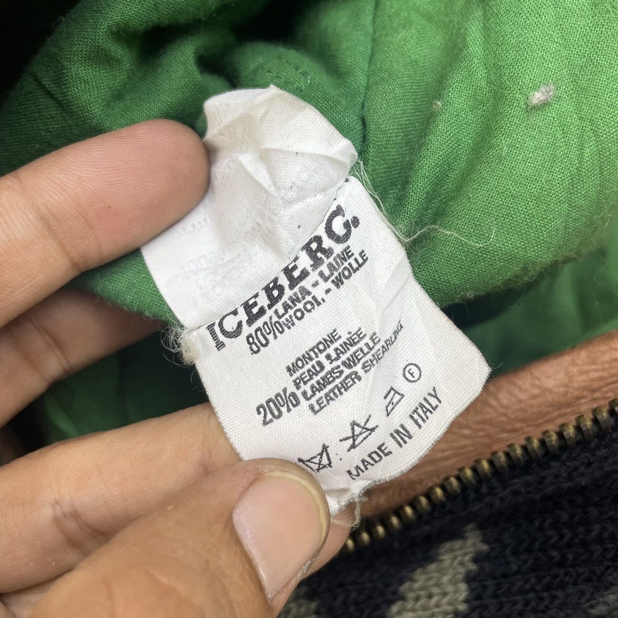 Iceberg 💥Vintage Iceberg Shearlings Knit Leather Part Jacket Size US M / EU 48-50 / 2 - 12 Thumbnail