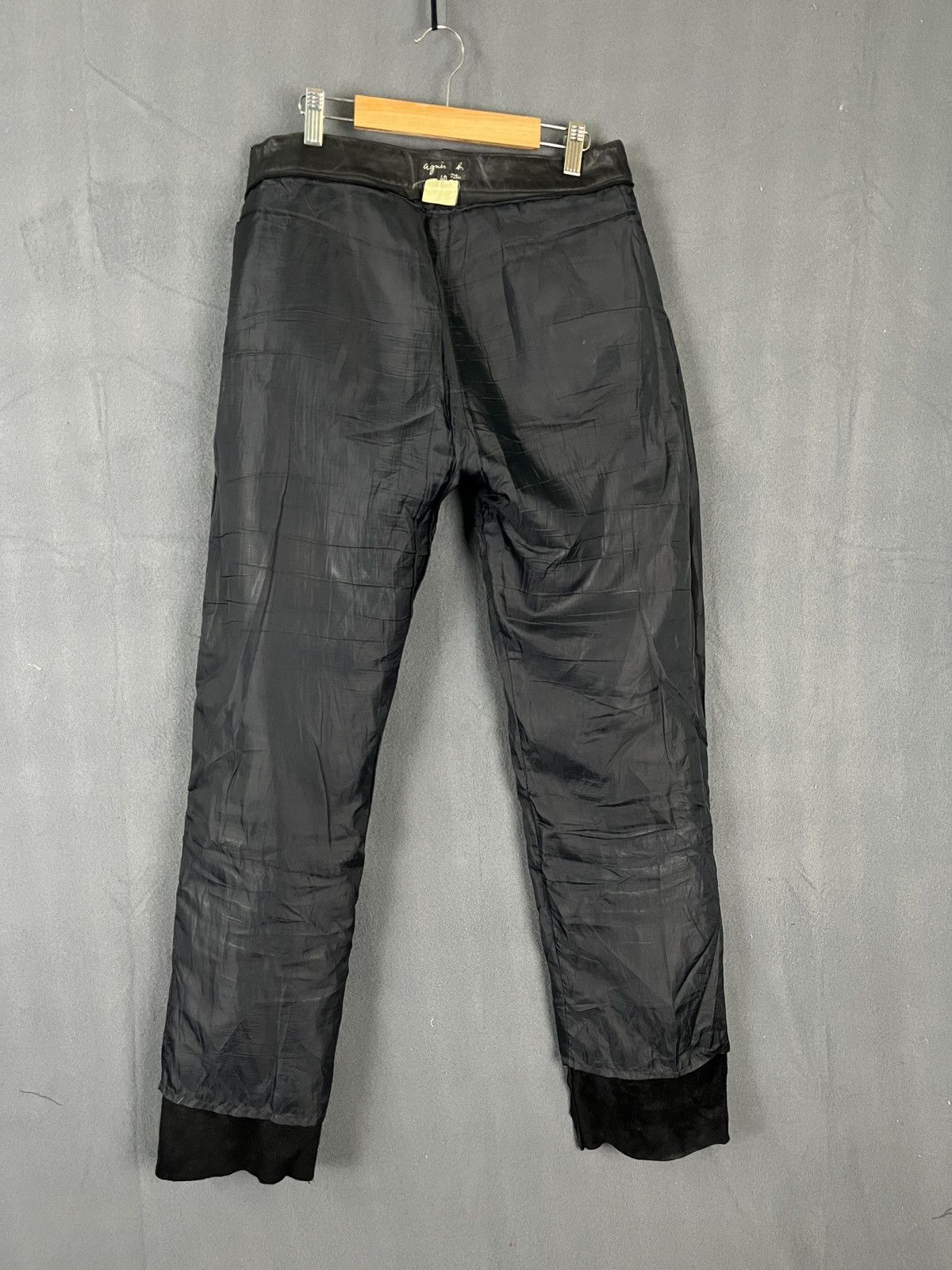 Genuine Leather × Hedi Slimane × agnes b. Agnes B. 90s Leather Pants Made in France Size US 31 - 10 Thumbnail
