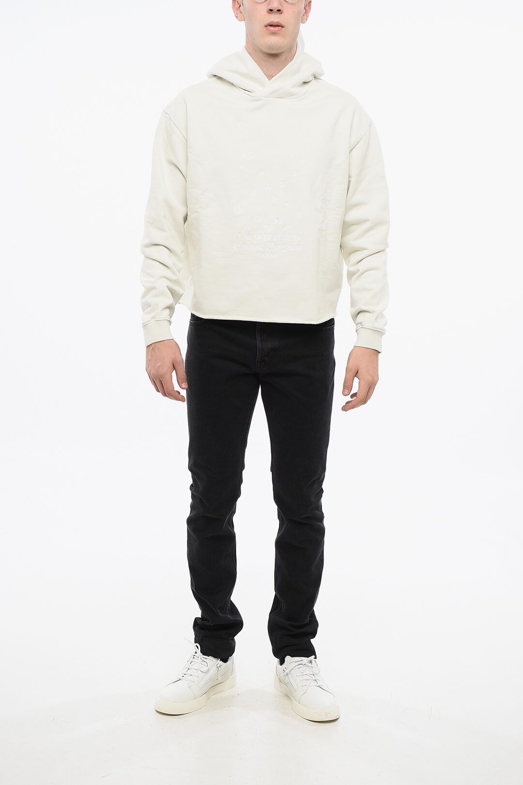 Maison Margiela og1mm0825 Brushed Cotton Hoodie in White Size US XS / EU 42 / 0 - 4 Thumbnail