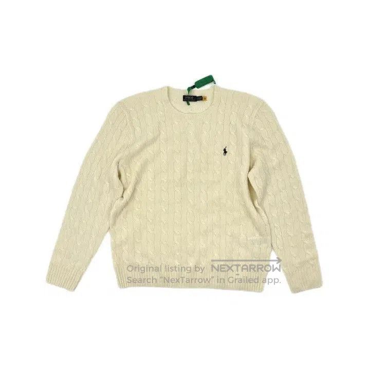 Polo Ralph Lauren Polo Ralph Lauren FW22 Cable Knit Logo Sweater. Size US XL / EU 56 / 4 - 2 Thumbnail