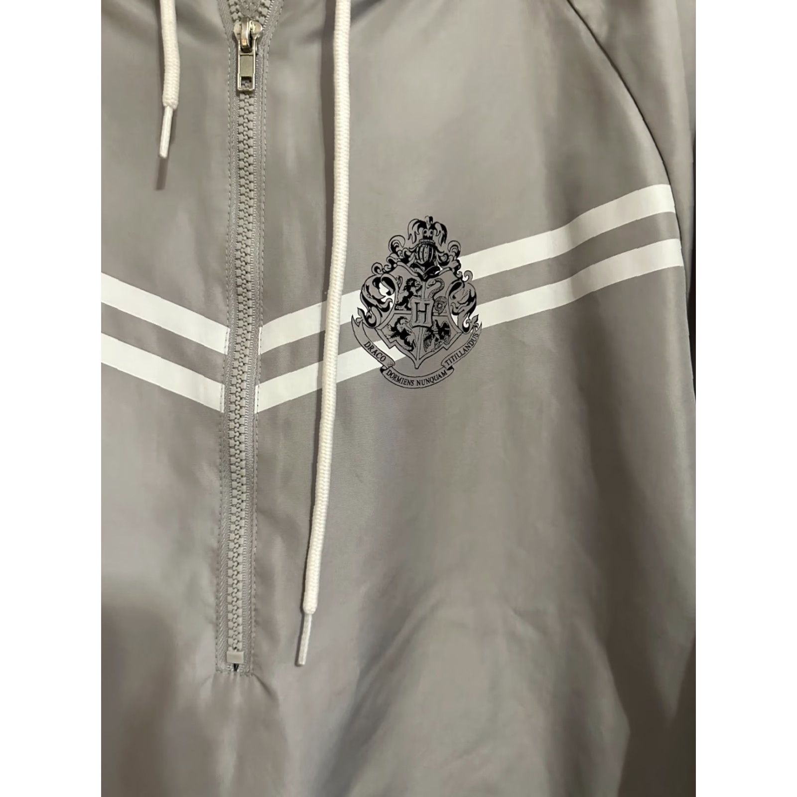 Rains Harry Potter Hogwarts Jacket Windbreaker 1/2 Zip Large Women Gray Rain Lightweight Casual Travel Jacket Weatherproof Size L / US 10 / IT 46 - 3 Thumbnail