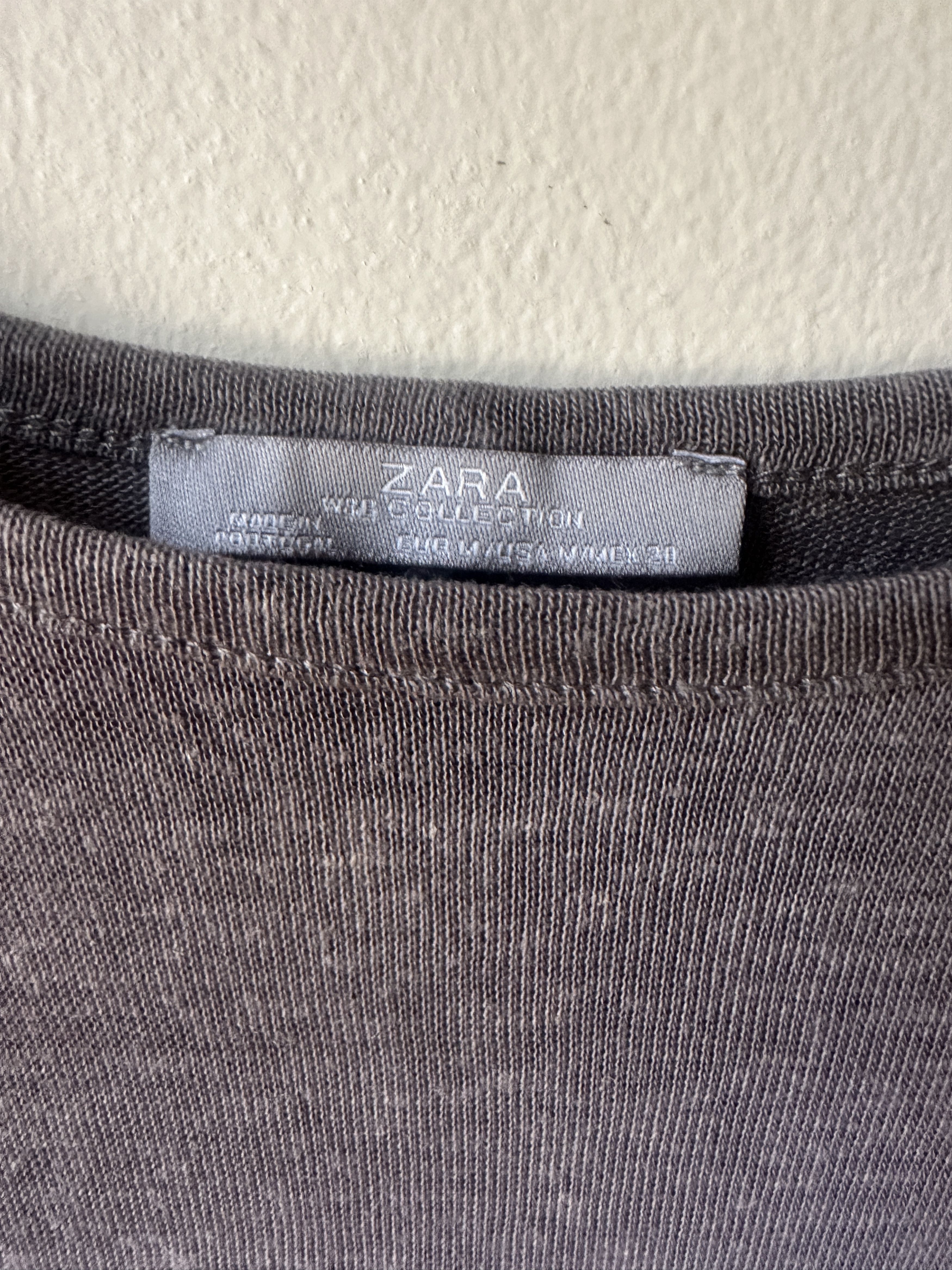 Zara Zara Collection sheer gray short sleeve top w/cutout slits Size M / US 6-8 / IT 42-44 - 8 Thumbnail