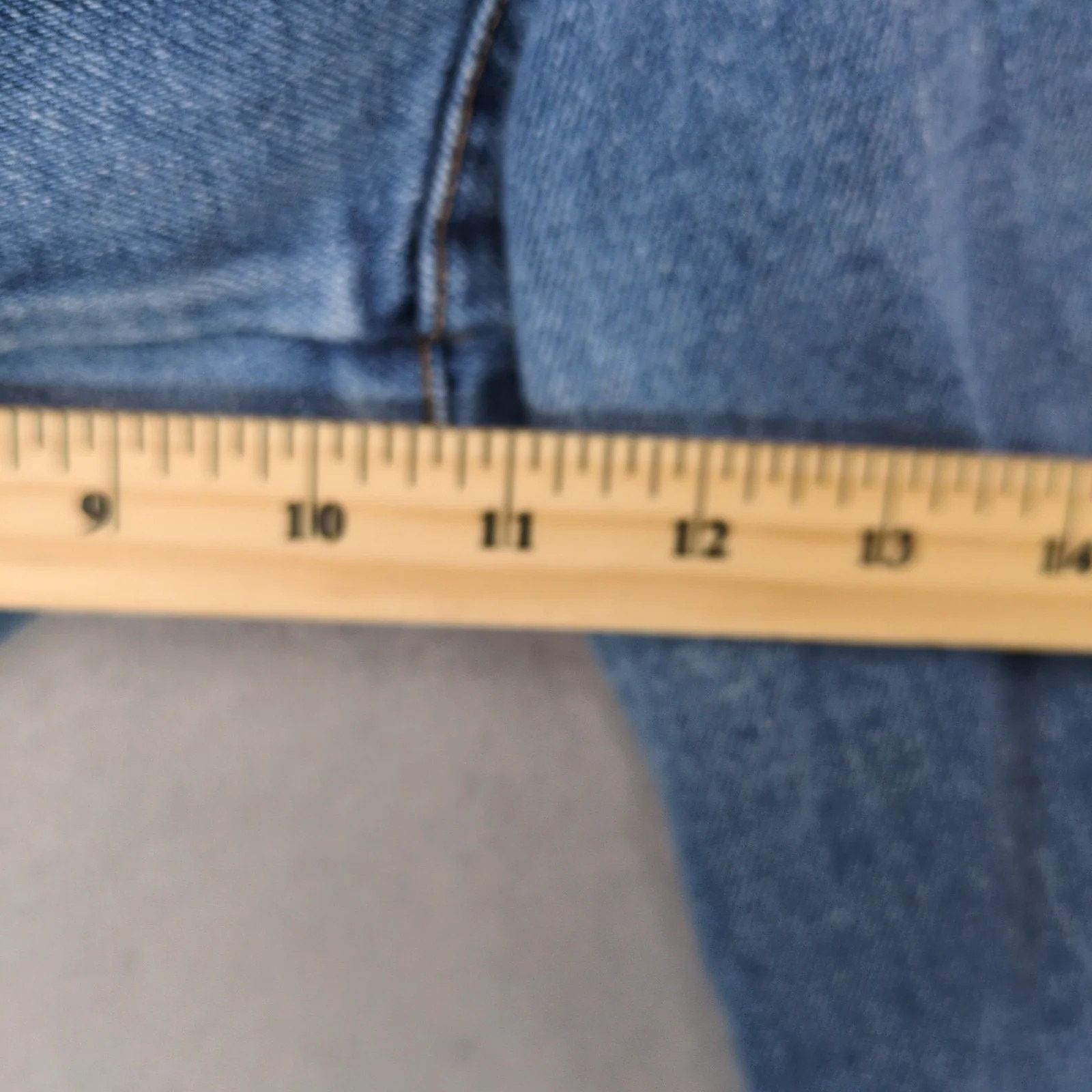 Vintage State of the Art Jean Shorts High Rise Waist Buckle Belt 14 Size 36" / US 14 / IT 50 - 4 Thumbnail