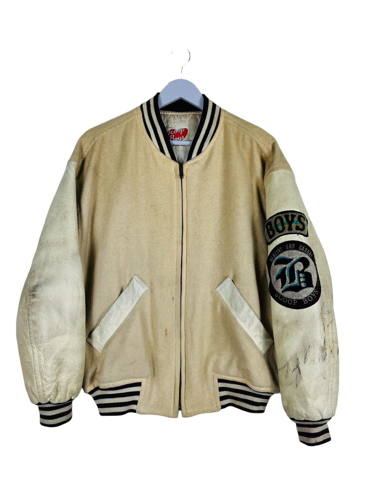 Japanese Brand 🔥 VINTAGE SCOOP BOY VARSITY BOMBER JACKET Size US M / EU 48-50 / 2 - 8 Thumbnail