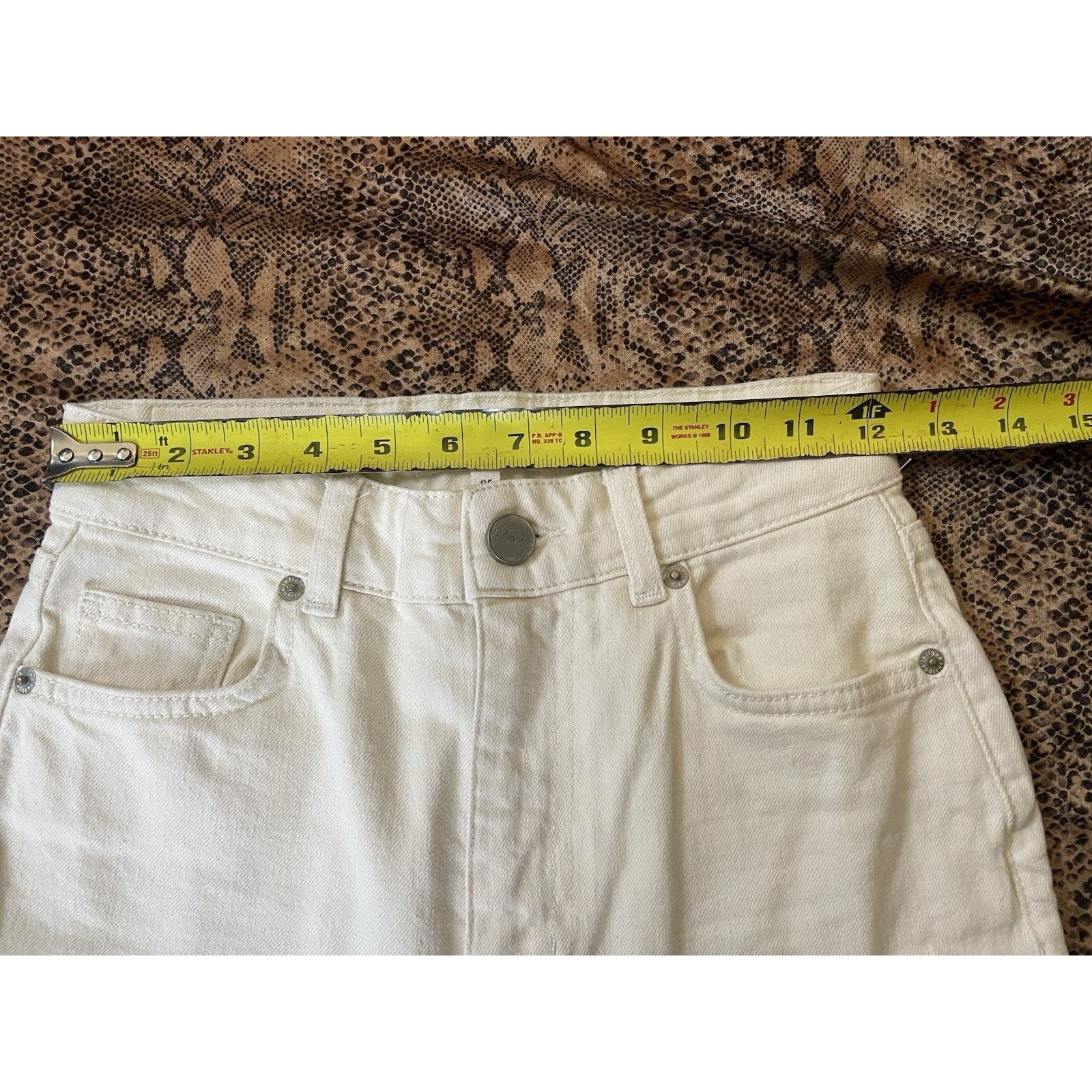 La Ligne La Ligne High Rise Straight Leg White Denim Jeans 25 Size 25" / US 0 / IT 36 - 3 Thumbnail