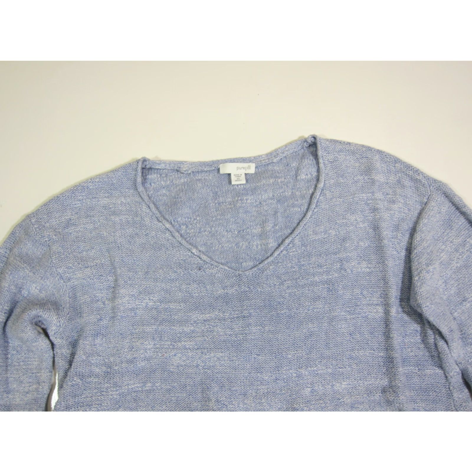 J. Jill VINTAGE Pure J.Jill Missy Blue 100% Cotton Pullover Sweater With Pockets Women XS Oversized Pullover Sweater Blue Pockets Womens XS Size XS / US 0-2 / IT 36-38 - 4 Thumbnail