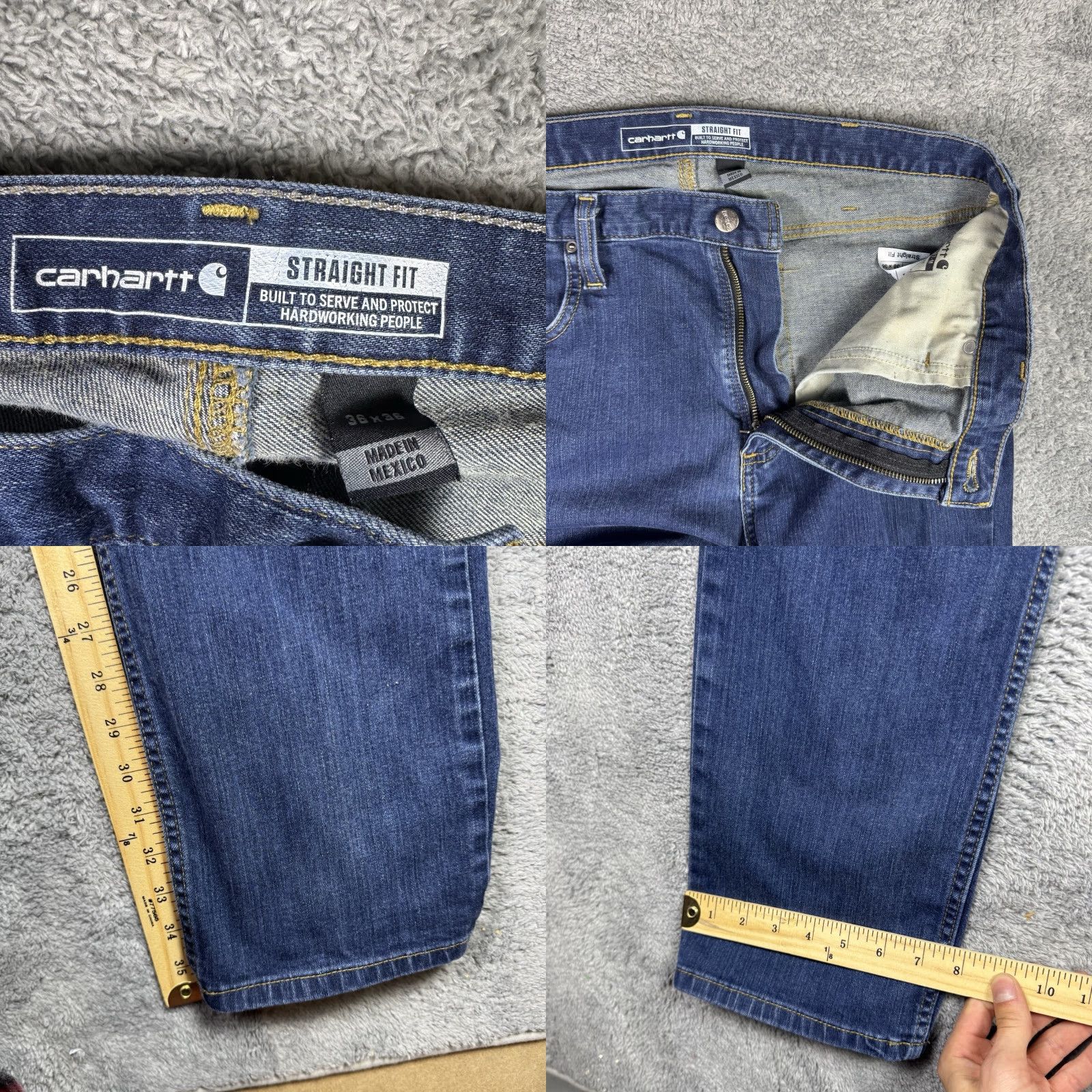 Carhartt Carhartt Jeans Mens 36x36 Rugged Flex Relaxed Taper Workwear BD2807-M 102807-491 Size US 36 / EU 52 - 8 Thumbnail