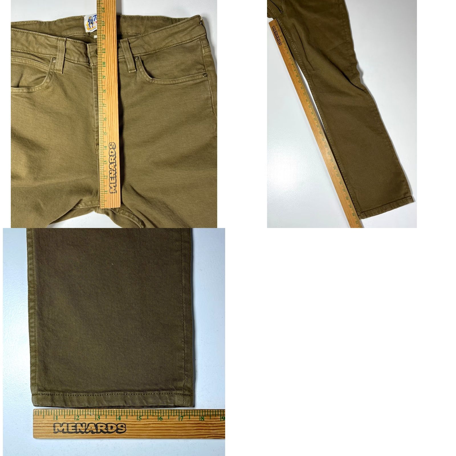 Tecovas Tecovas Men's Slim Straight Stretch Twill Jeans 33x30 Olive Cotton Blend 5-Pocket Denim Straight Rise Mid 98% Cotton, 2% Spandex Size US 33 - 10 Thumbnail