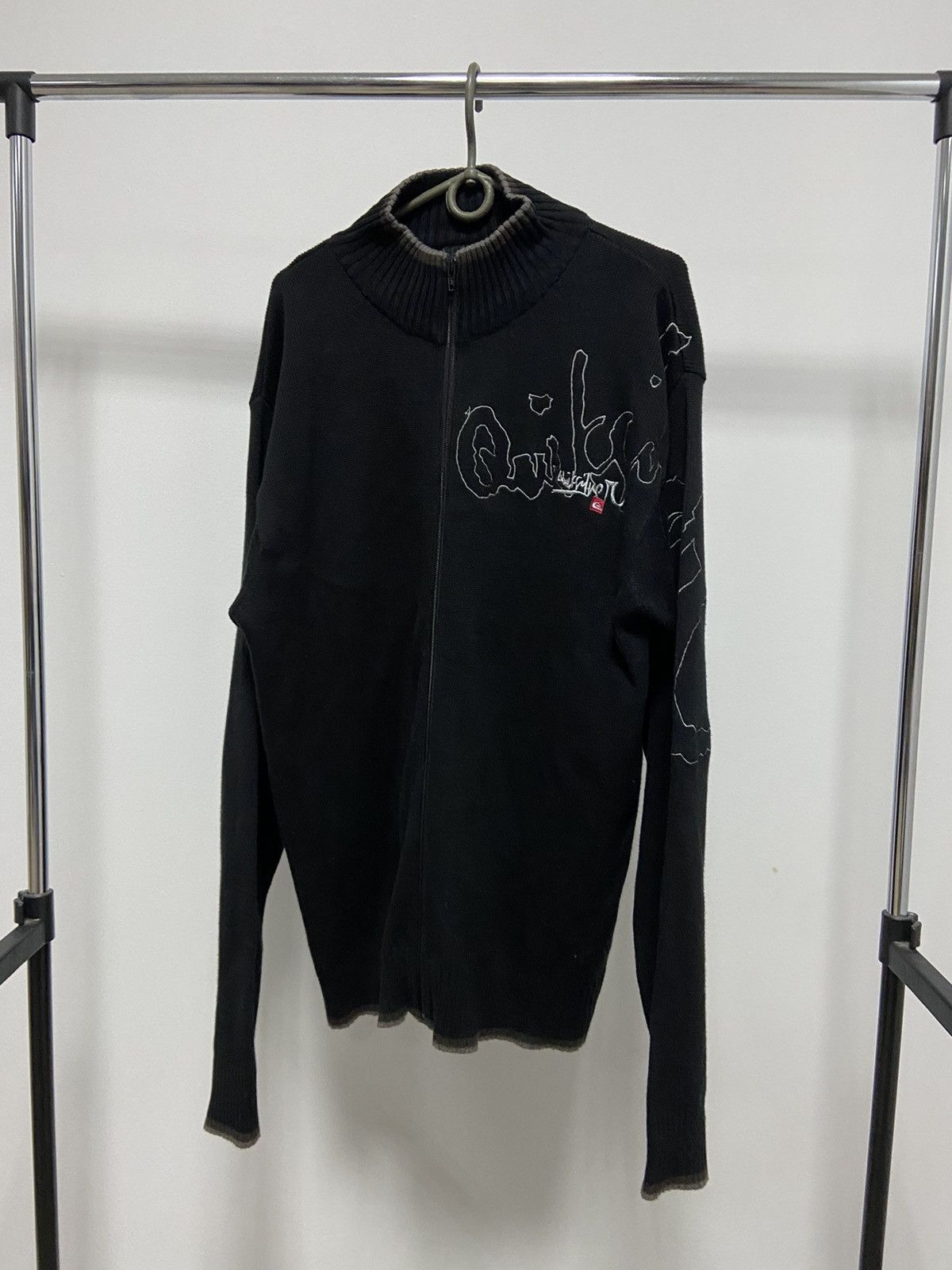 Quiksilver × Vintage Quiksilver Vintage Big Logo Sweater Zip Knitted Y2K Size US XXL / EU 58 / 5 - 1 Thumbnail
