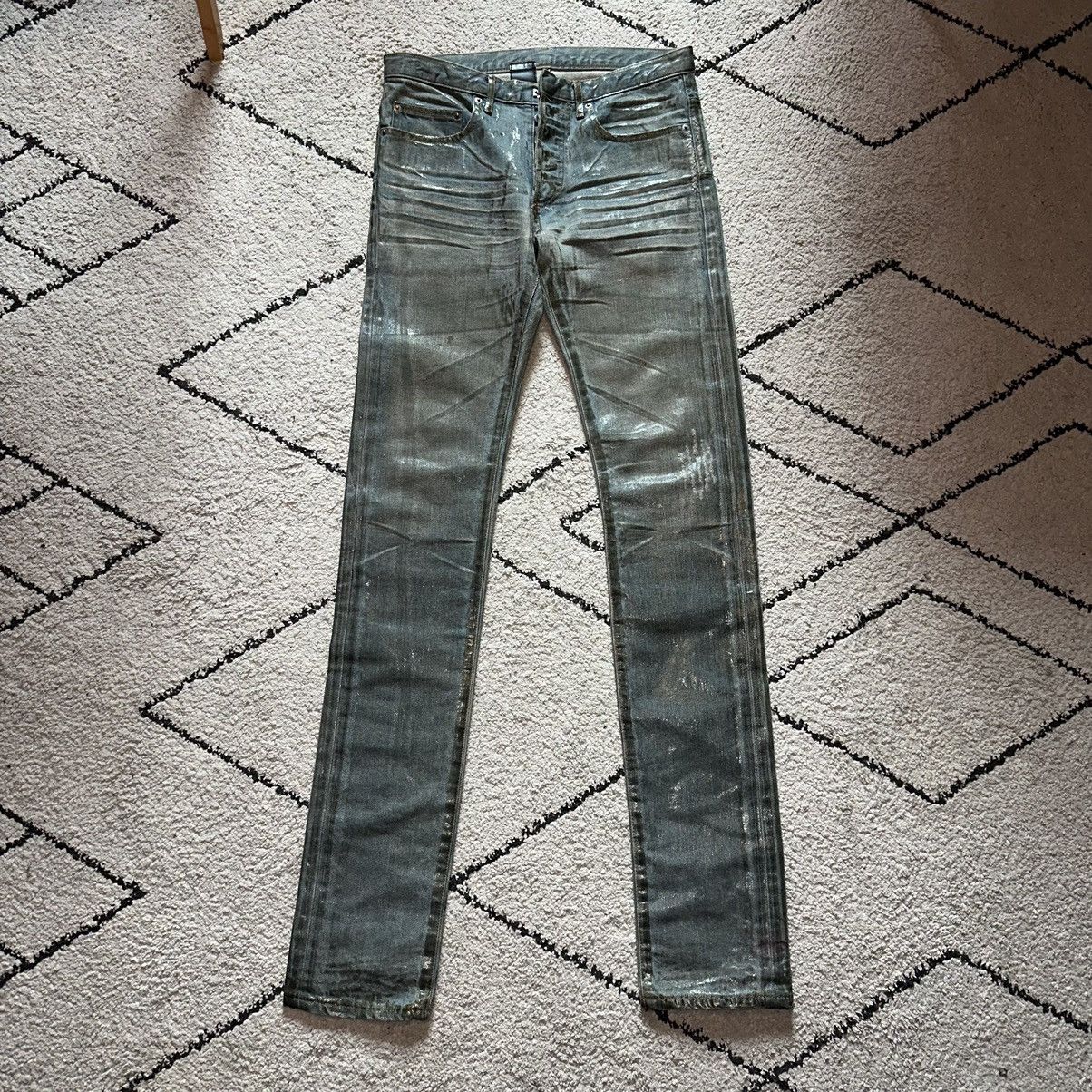 Dior Homme Waxed Bleu Clair Jeans from SS2004 