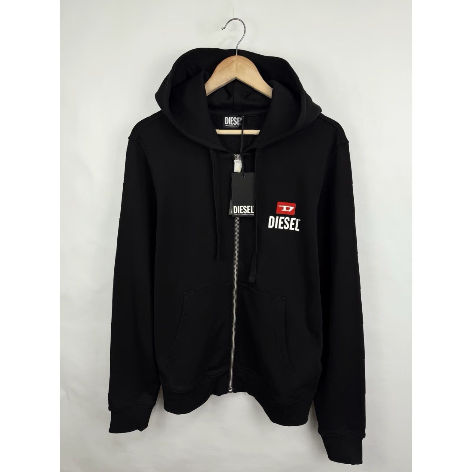 Diesel Diesel Full Zip Hoodie Black For Successful Living Y2K L Mens Black Size US L / EU 52-54 / 3 - 5 Thumbnail