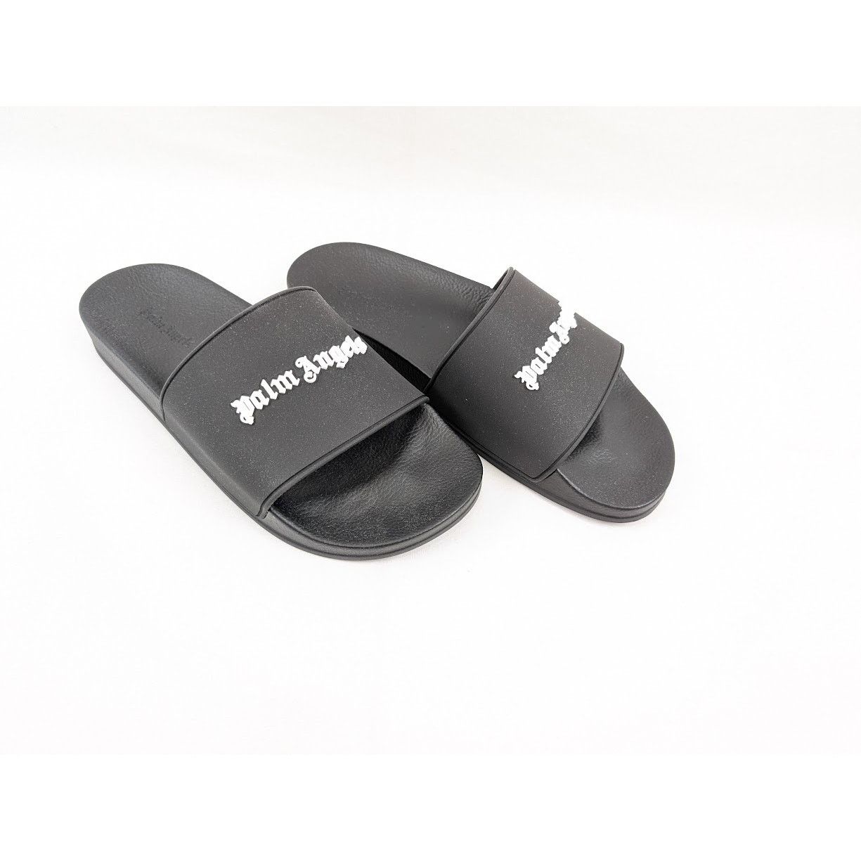 Palm Angels o1rshd1 Essential Logo Pool Sliders in Black/White Size US 8 / EU 41 - 13 Thumbnail