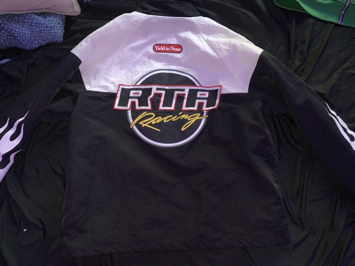 Rta Rta “Pit Racing” Black & White Hoodie Zip-Up Size US M / EU 48-50 / 2 - 1 Thumbnail