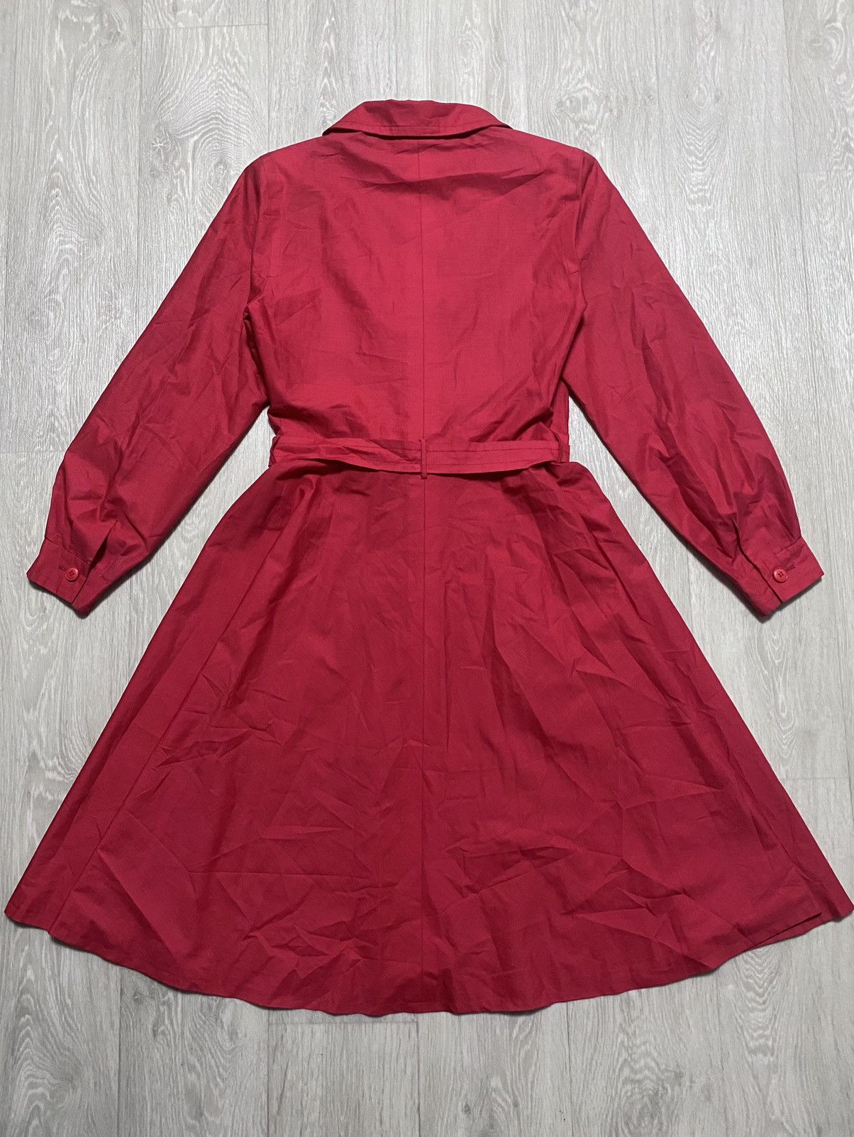 Nina Ricci 70-80’s Nina Ricci Boutique Archival Red Trench Coat Jacket Size S / US 4 / IT 40 - 7 Thumbnail