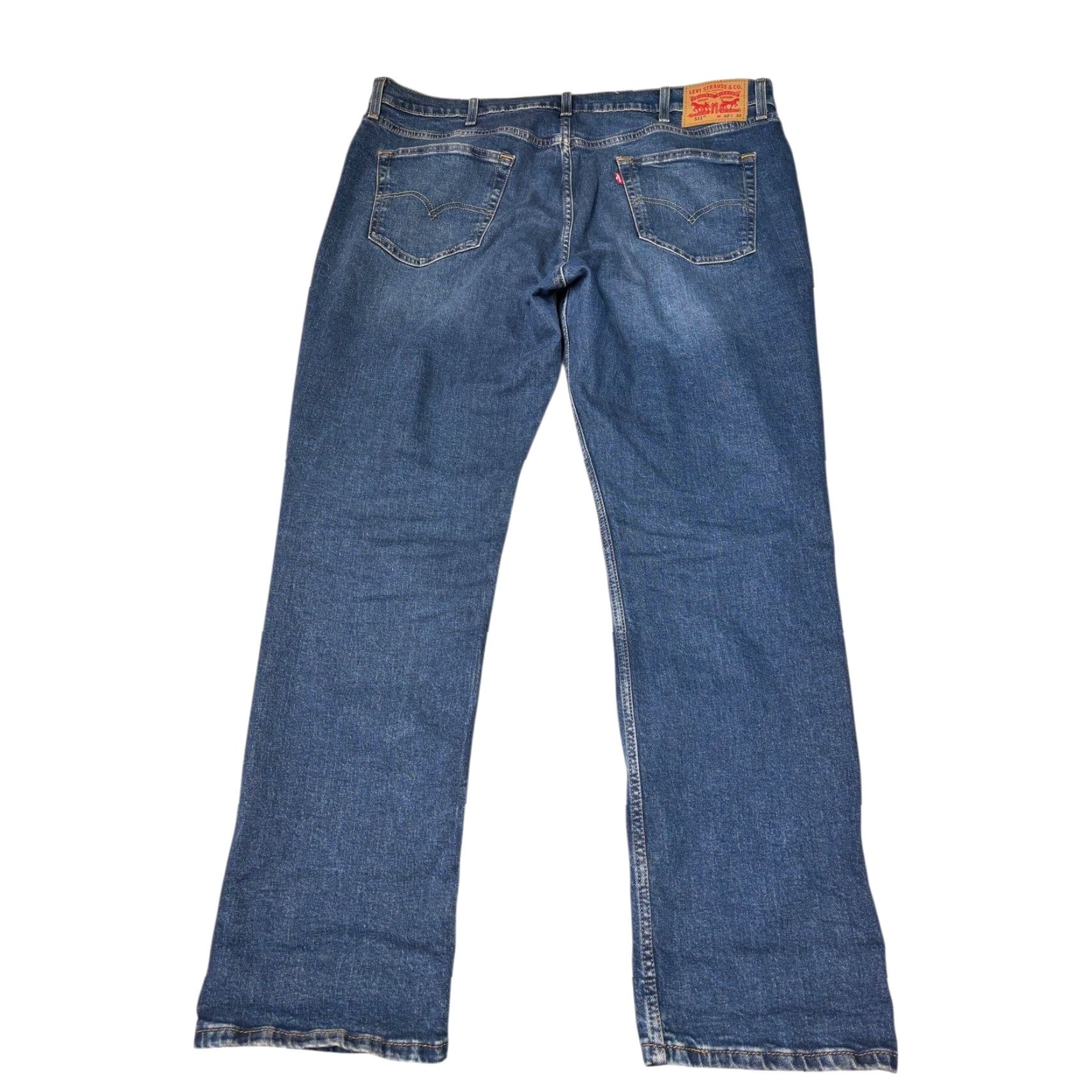 Vintage Levi Strauss Levi's 511 Slim Fit Jeans Men Dark Wash 42x32 Regular Blue Denim 5-Pocket Zipper Logo Stretch Cotton Polyester Elastodiene Casual Jeans Size US 42 / EU 58 - 7 Thumbnail