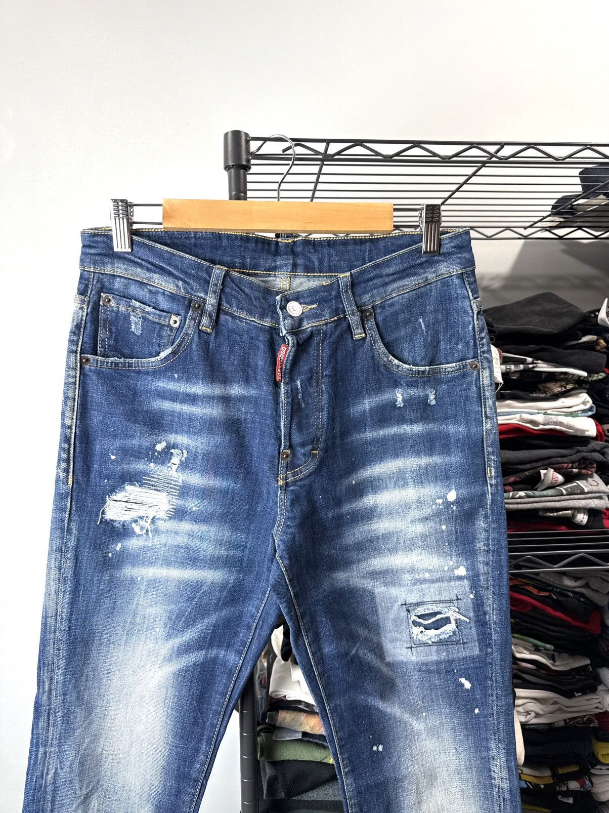 Dsquared2 Rare Dsquared2 Distressed Denim Pants Designer Y2K Size US 30 / EU 46 - 3 Thumbnail
