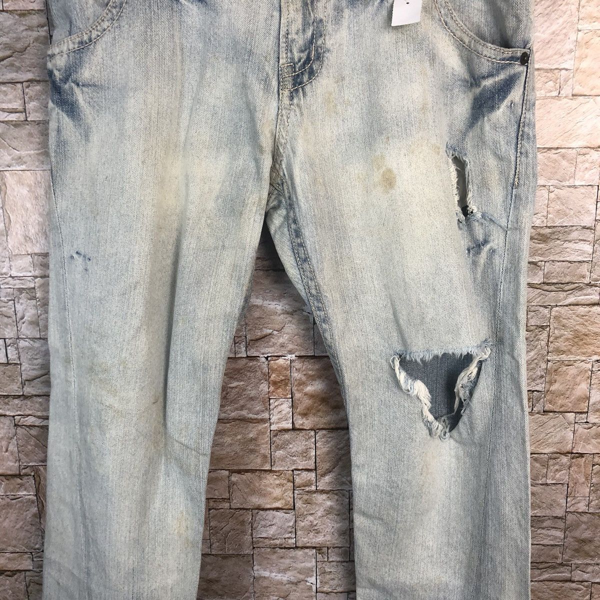 Beams Plus BeamsBoy Blue Distressed Denim Pants #A51 Size US 34 / EU 50 - 6 Thumbnail
