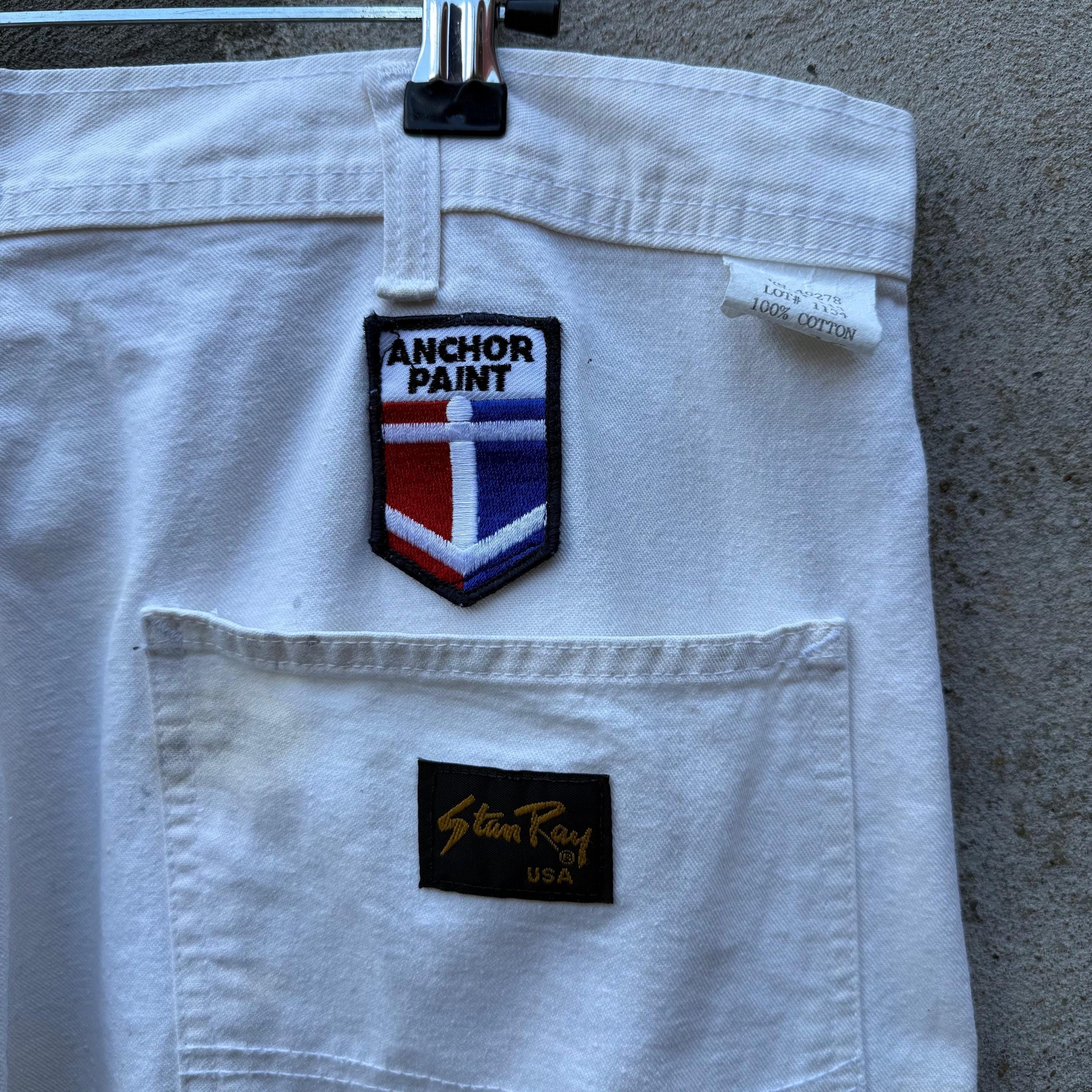Stan Ray 80's White Paint Splatter Painter Canvas Work Pants Size US 35 - 9 Thumbnail