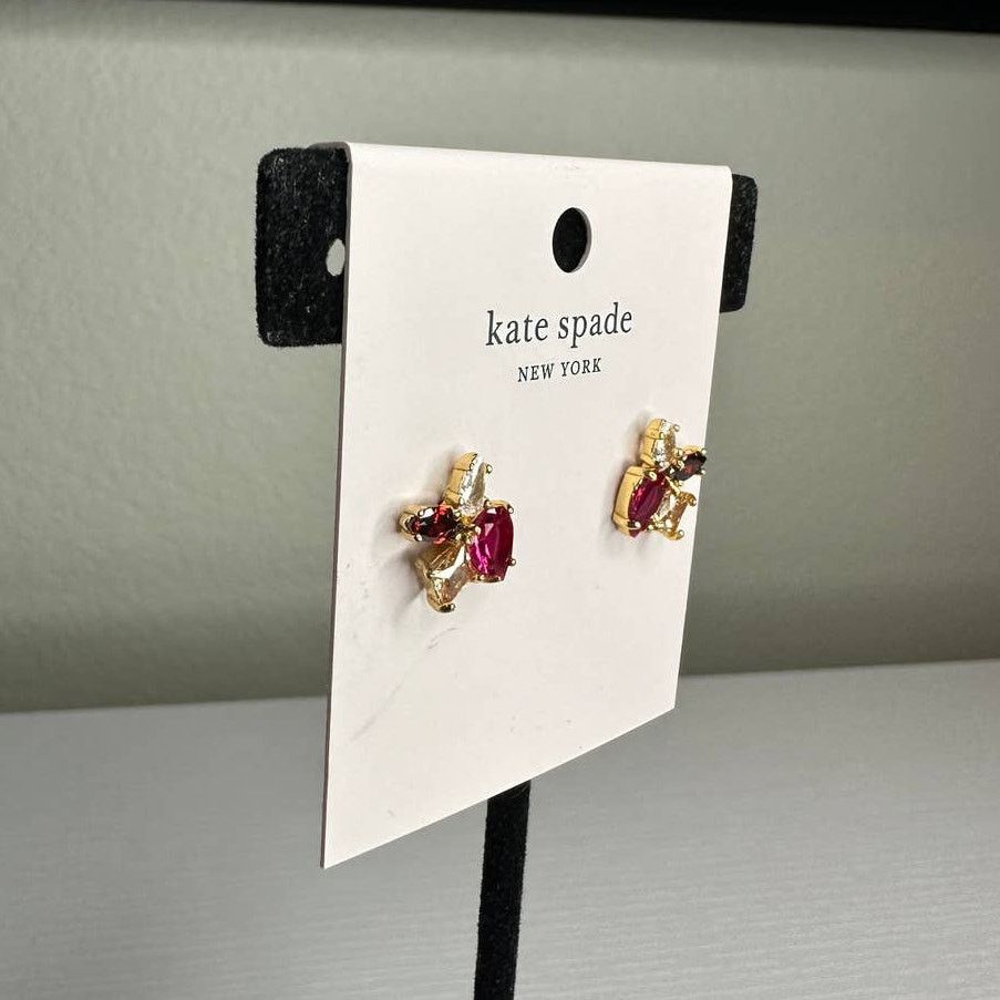 Kate Spade Kate Spade Flying Colors Cluster Red Stud Earrings Size ONE SIZE - 2 Thumbnail