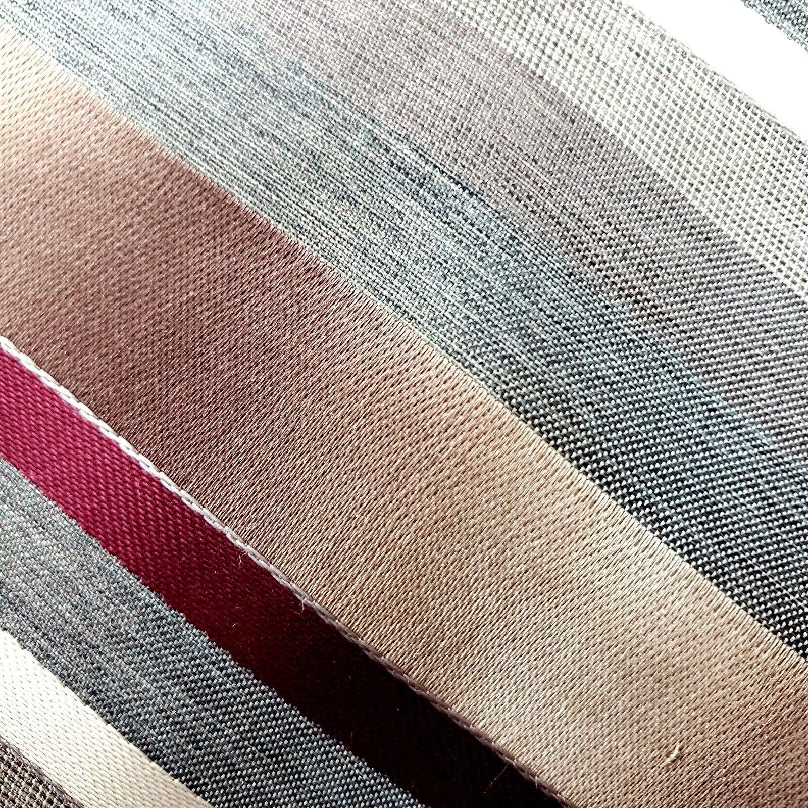 Other Wembley WemSilk Brown Striped Polyester Tie Classic Size ONE SIZE - 2 Thumbnail