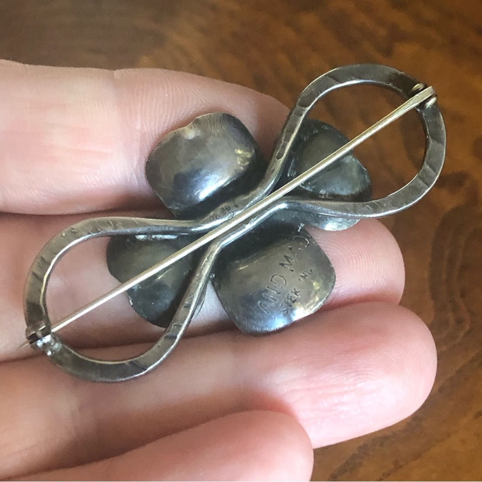 Vintage Vintage handmade sterling silver poppy flower brooch pin Size ONE SIZE - 5 Thumbnail