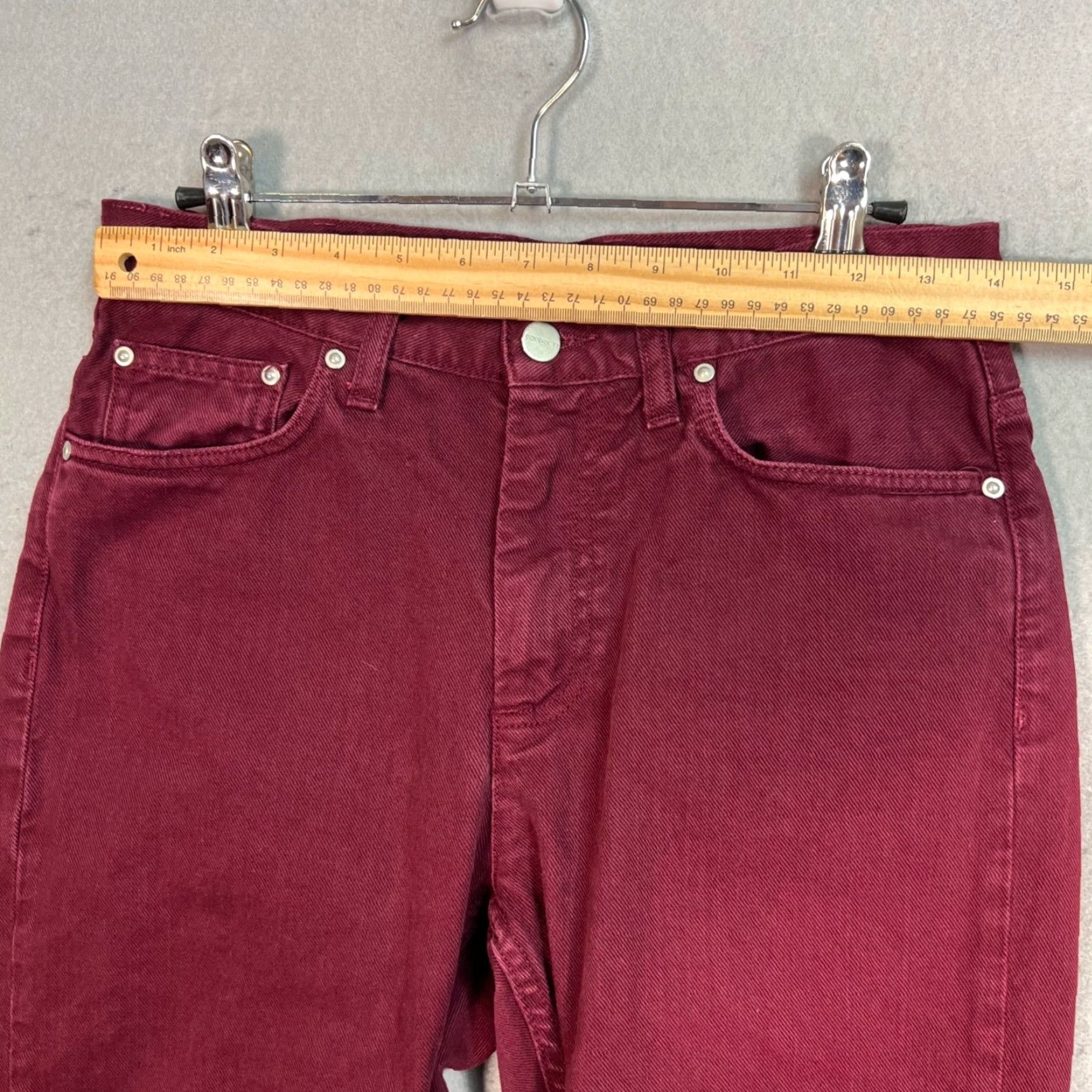 Carhartt VINTAGE Carhartt Womens Pants Tapered 27 Burgundy Cotton Chino 27x27 Adult Womens Size 27" / US 4 / IT 40 - 4 Thumbnail