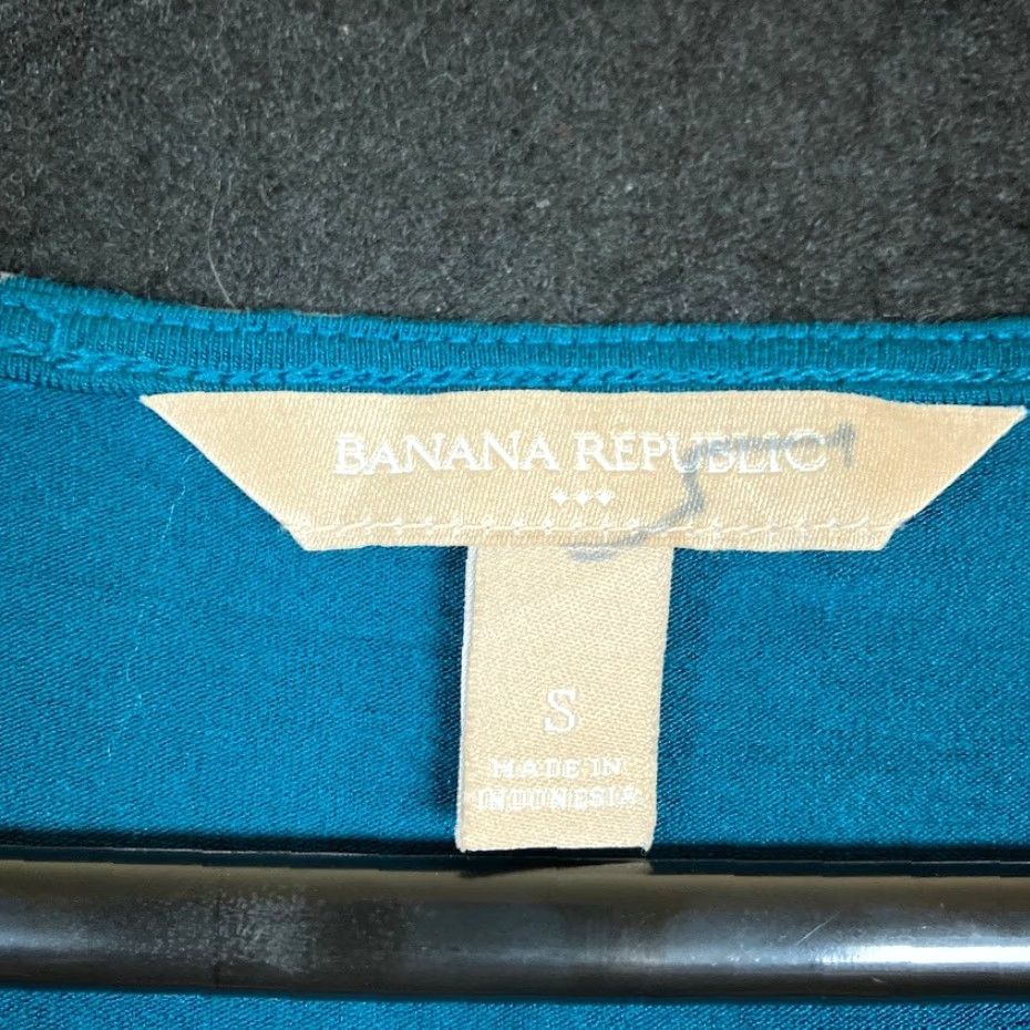 Banana Republic Banana Republic Blouse Womens Teal Pleated 3/4 Sleeve Ruched Silhouette Small Size S / US 4 / IT 40 - 6 Thumbnail